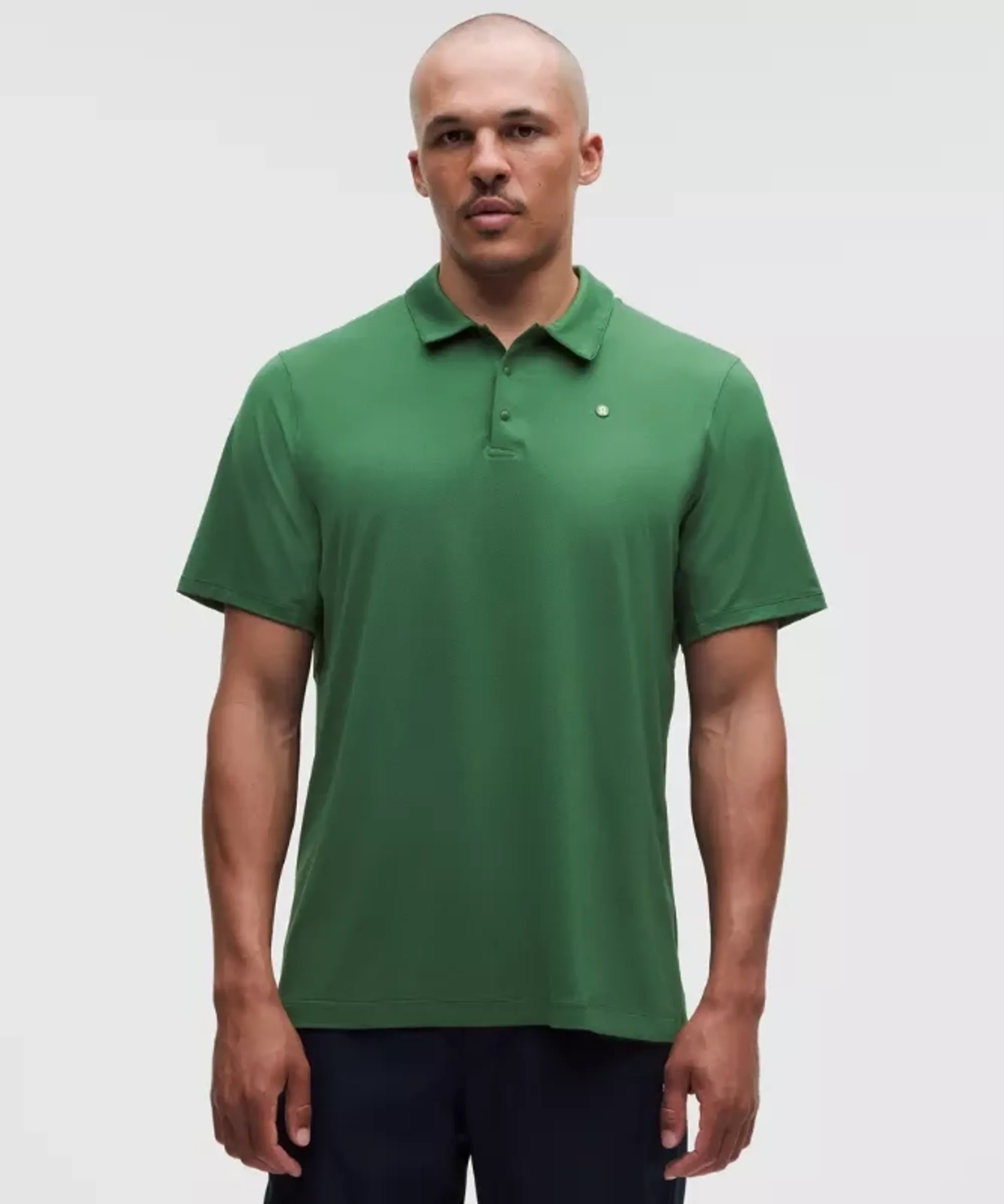 lululemon – Men's Logo Sport Polo Short-Sleeve – Color Green – Size XL