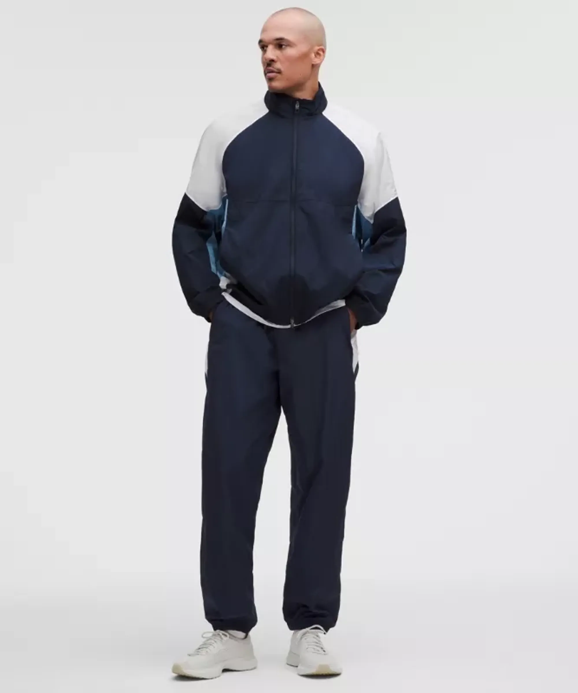lululemon – Men's Nylon Relaxed Track Pants Regular – Color Blue/White – Size XL