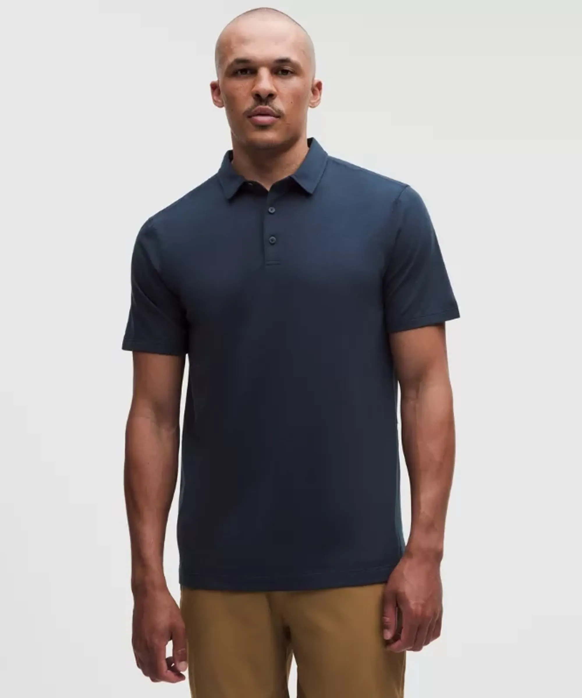 lululemon – Men's Evolution Short-Sleeve Polo Shirt – Color Blue – Size Small