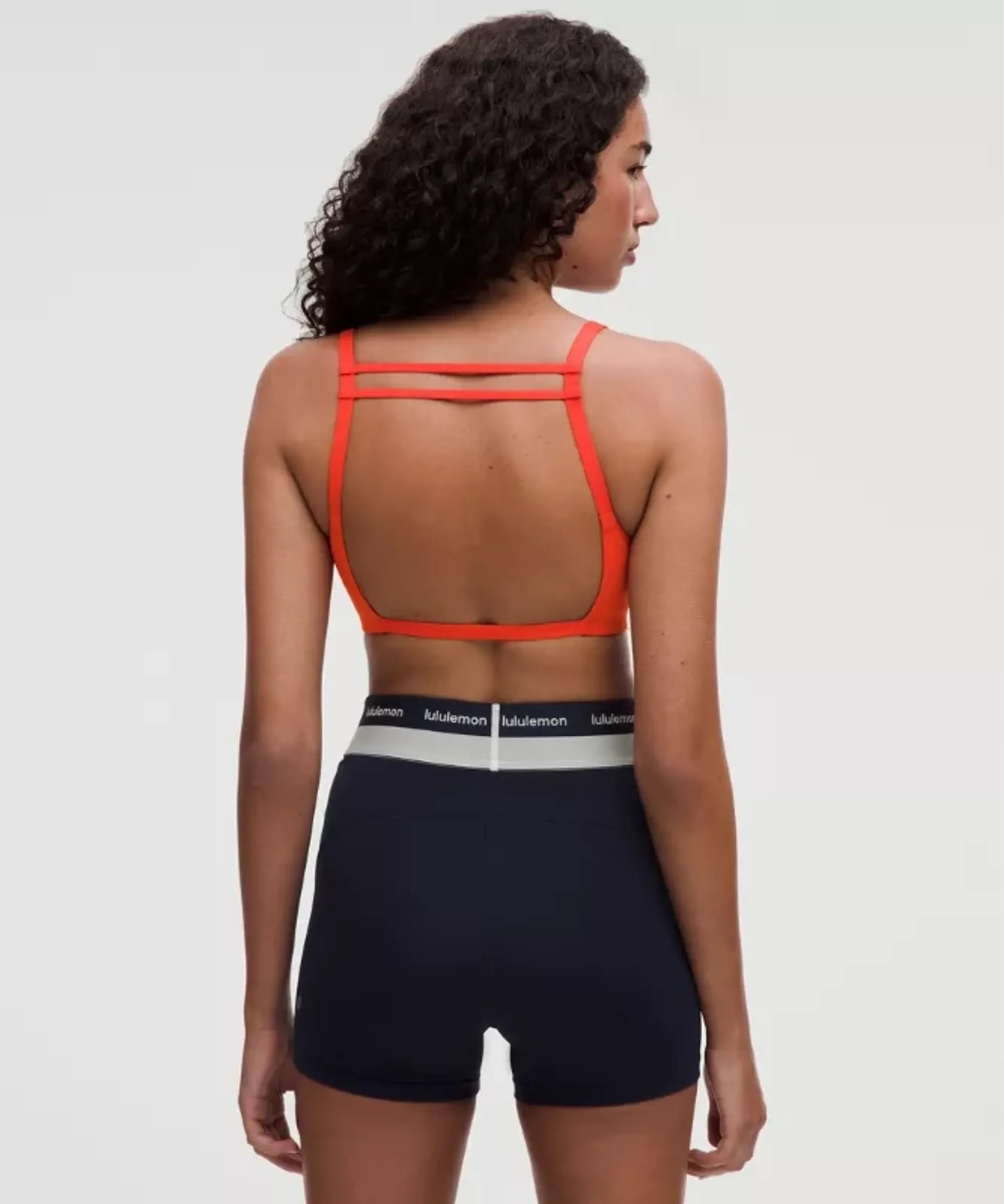 lululemon – Women's LightLift Open-Back Sports Bra Light Support, B/C Cup – Color Red – Size Medium