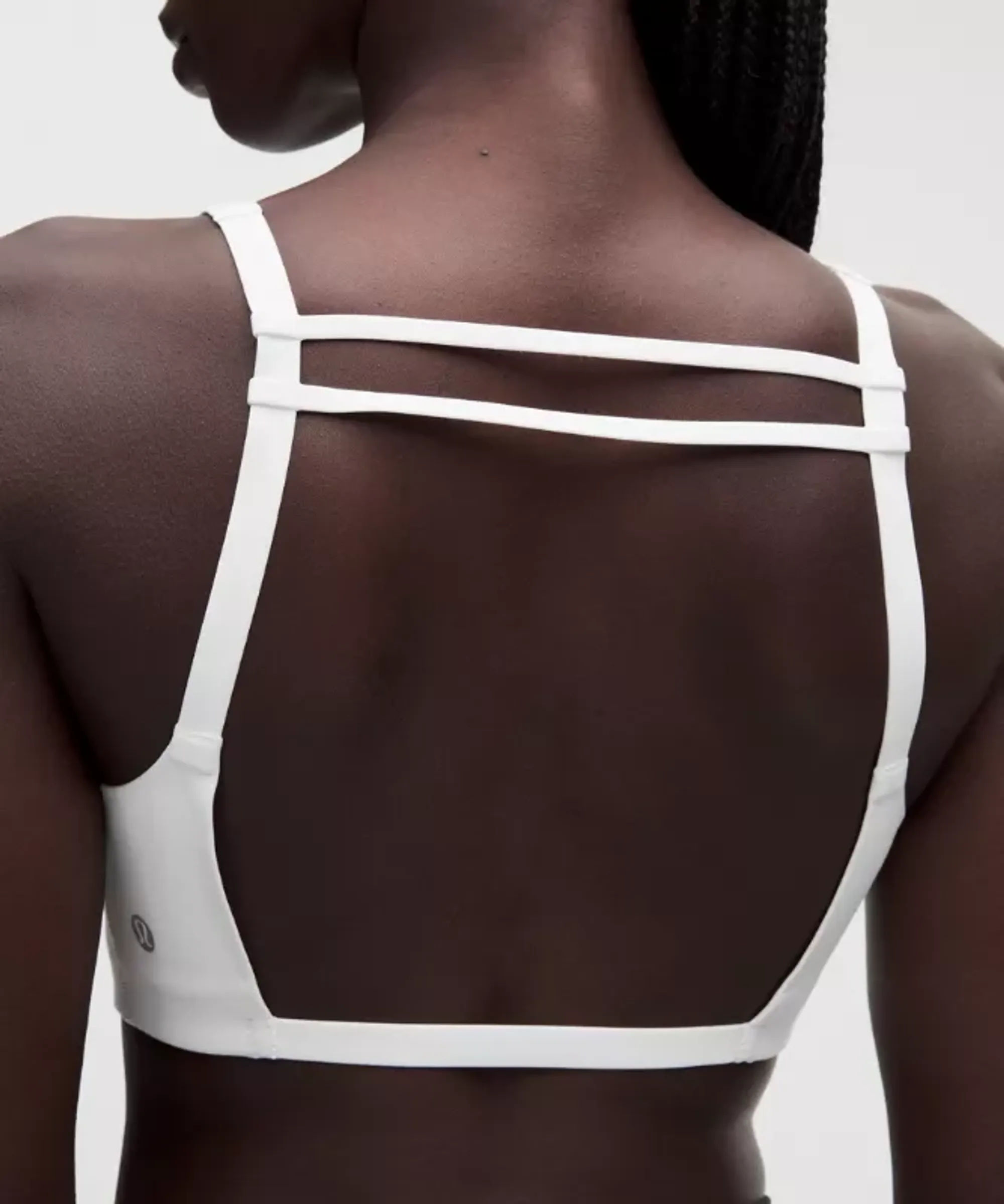 lululemon – Women's LightLift Open-Back Sports Bra Light Support, B/C Cup – Color White – Size 2XS