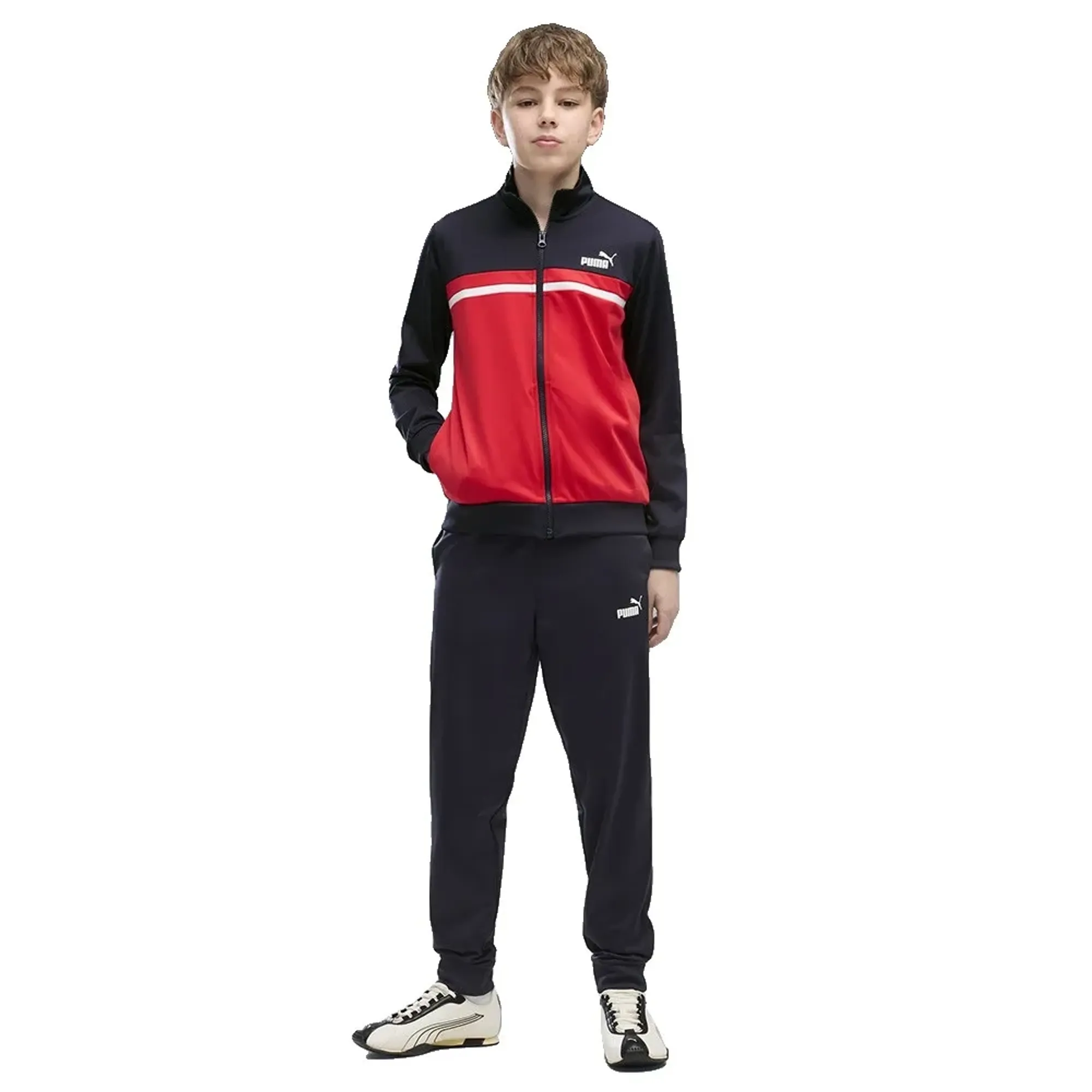 PUMA Colourblocked Tracksuit Youth in Blue | Size 11-12 Youth