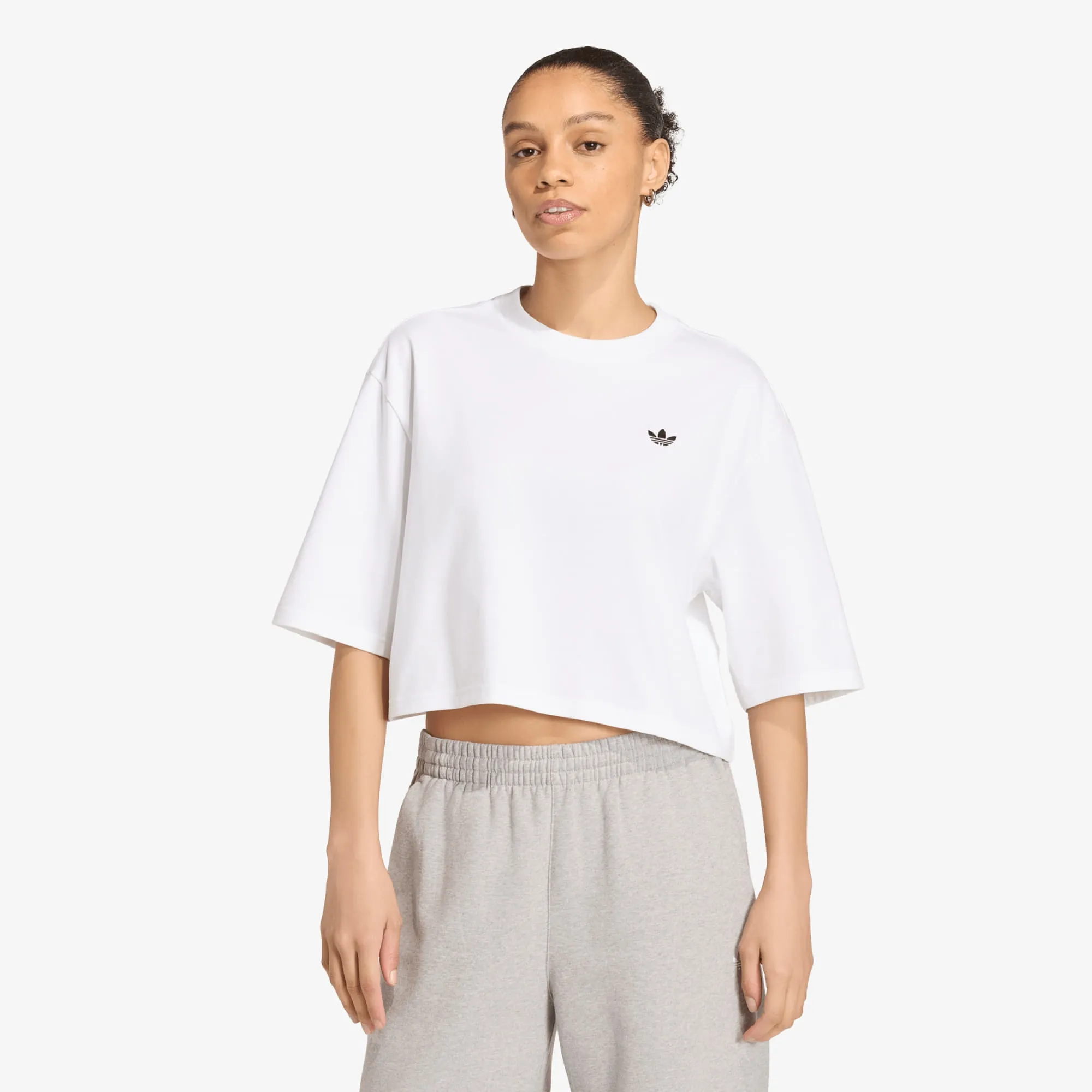 T-Shirt Adidas Essentials Crop T-Shirt White L