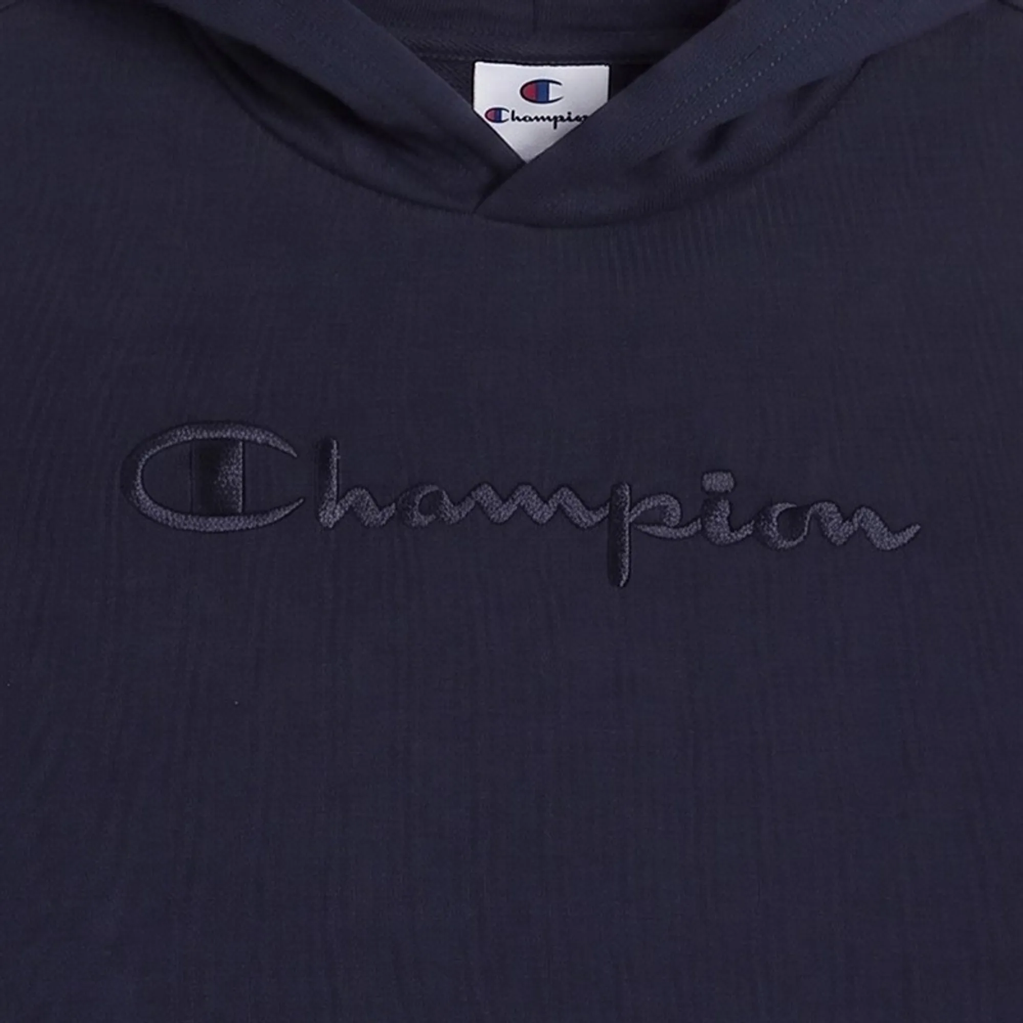 Champion Junior Icons Tonal Logo Hoodie Navy