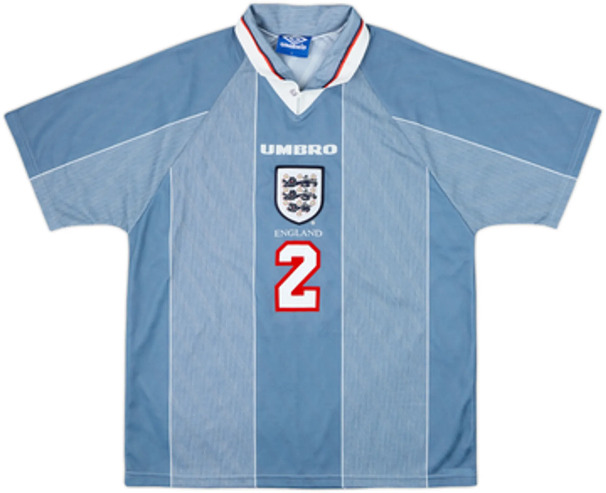1996-97 England Away Shirt G.Neville #2 - 8/10 - (L)