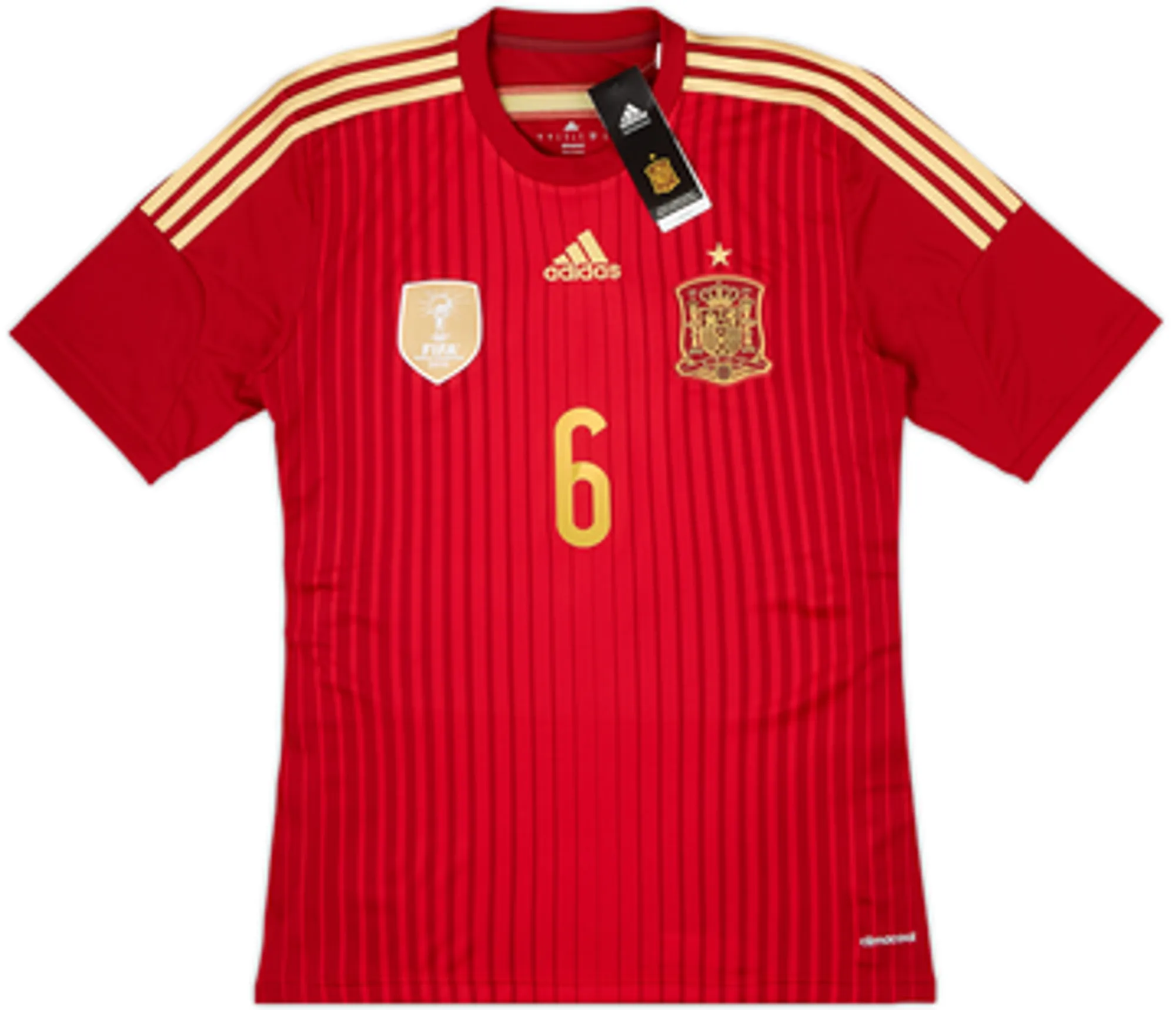 2013-15 Spain Home Shirt A. Iniesta #6 (S)