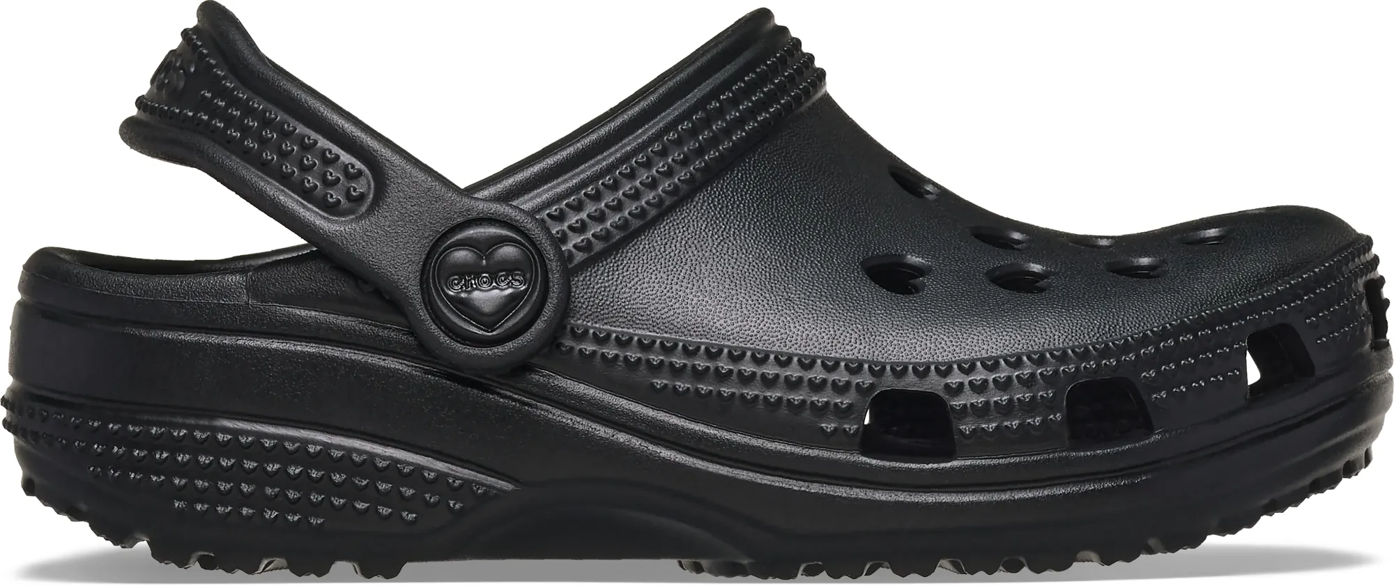 Crocs | Kids | Toddler Classic Hearts Cut Out | Clogs | Black | C4