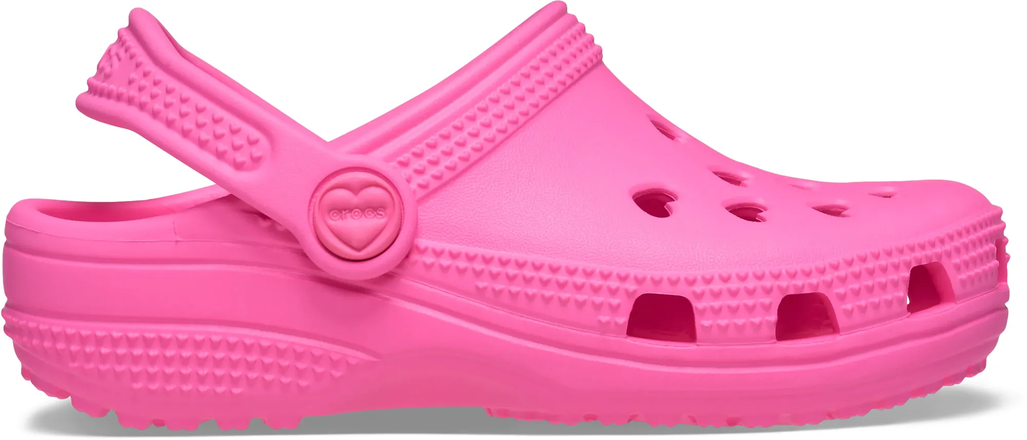 Crocs | Kids | Toddler Classic Hearts Cut Out | Clogs | Pink Punch | C10