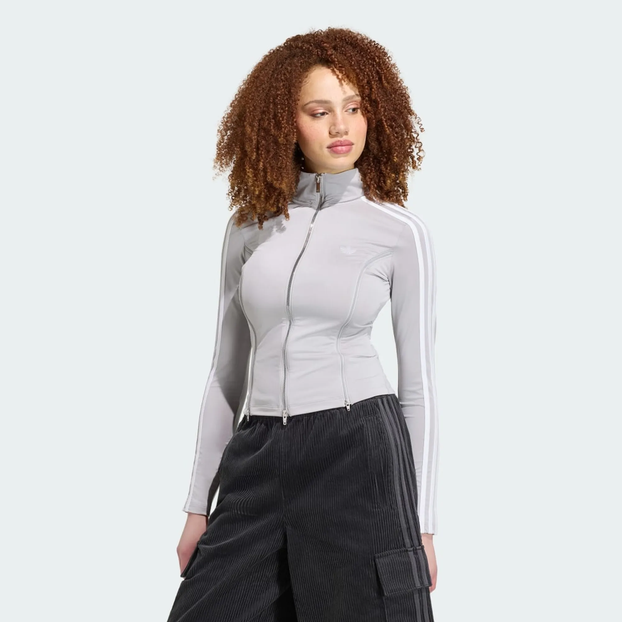 adidas LONG SLEEVE ZIPPED T-SHIRT