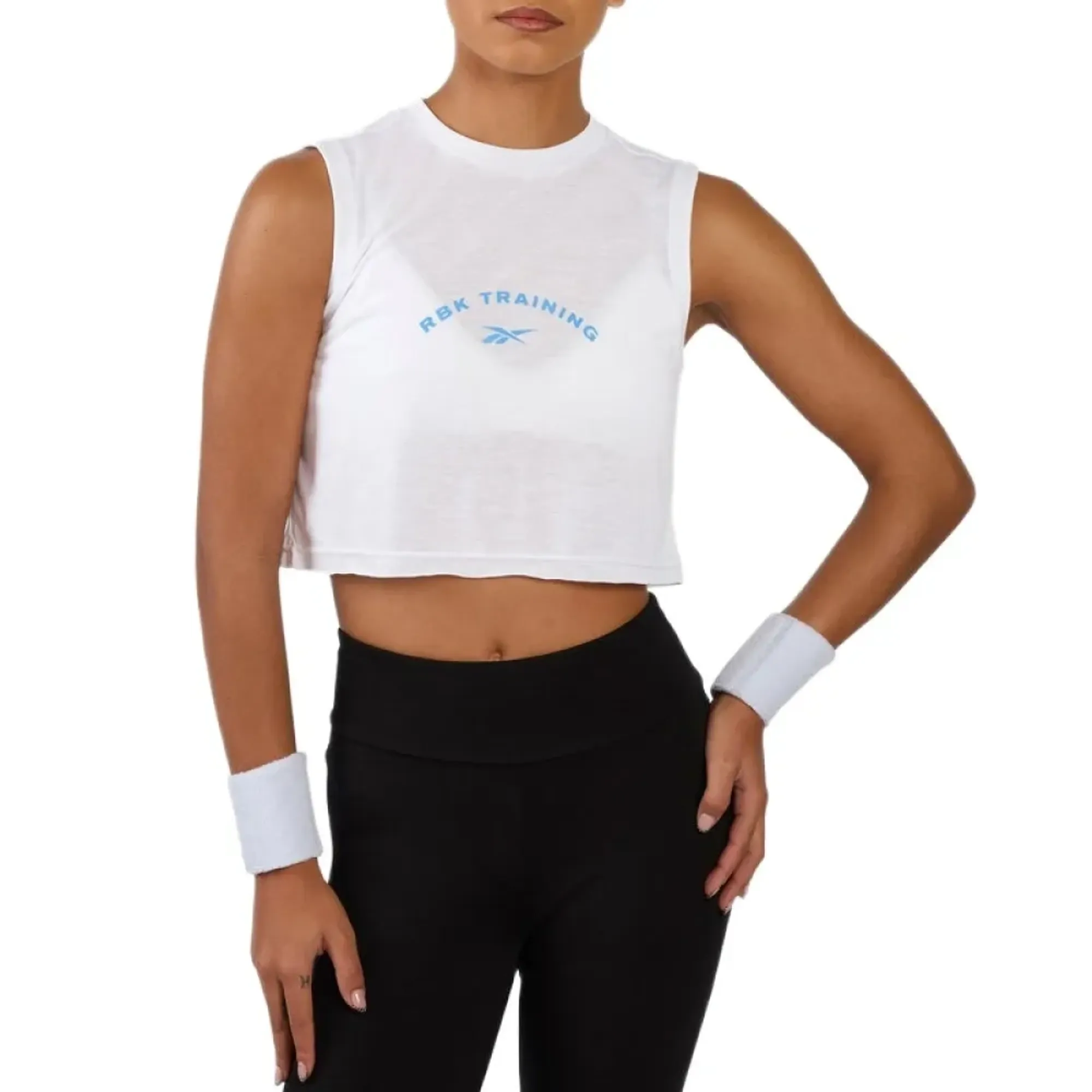 Reebok Lux Cropped Graphic Sleeveless T-shirt