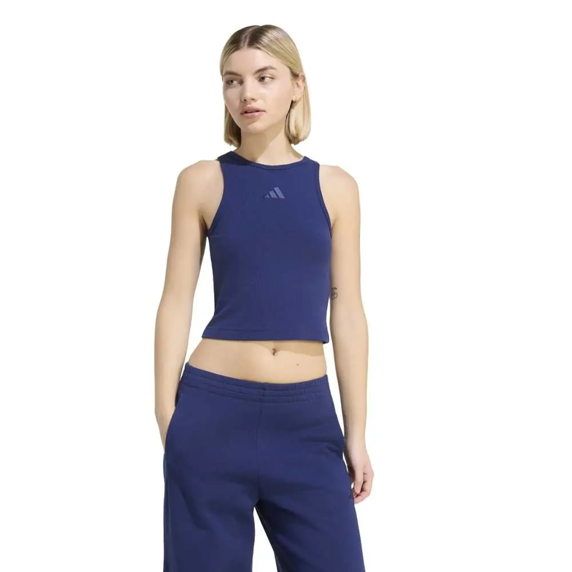 Adidas Kit Small Logo Rib Sleeveless Top