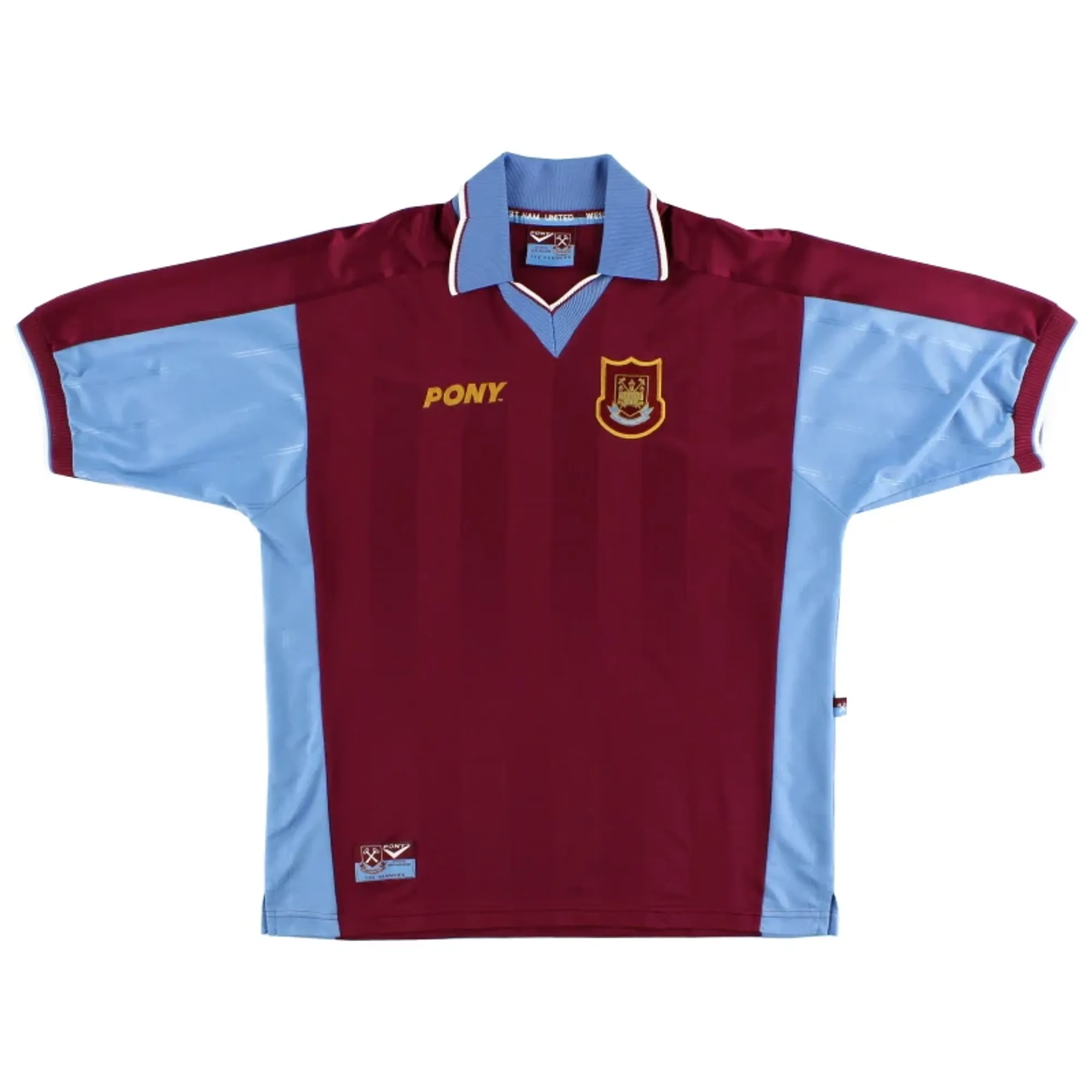 1997-98 West Ham Pony Home Shirt XL - West Ham / Excellent 