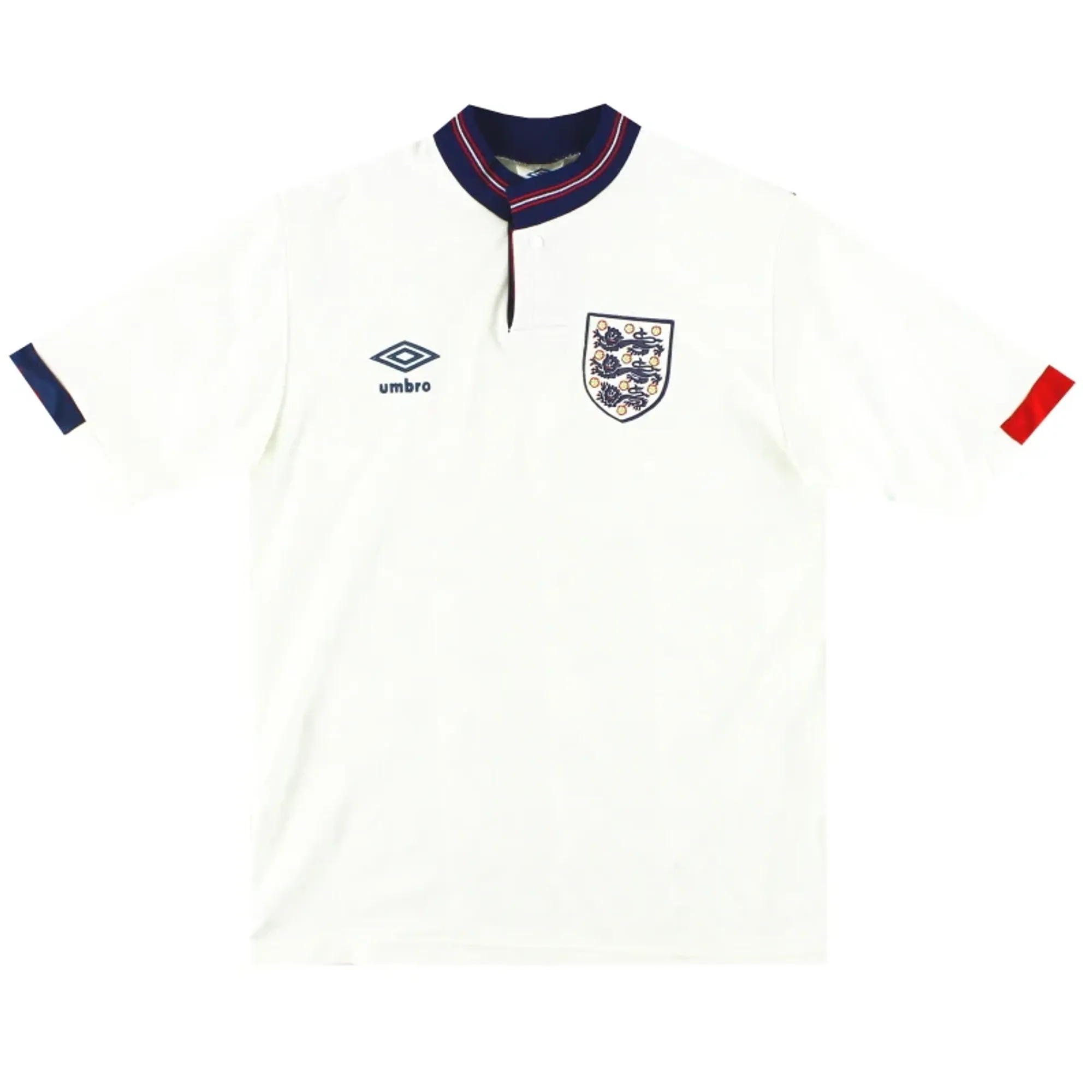 1987-90 England Umbro Home Shirt M - England / Excellent