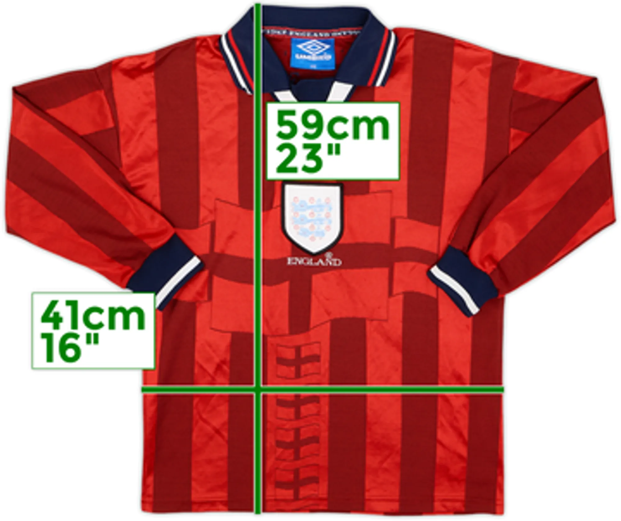 1997-99 England Away L/S Shirt - 8/10 - (M.Boys)