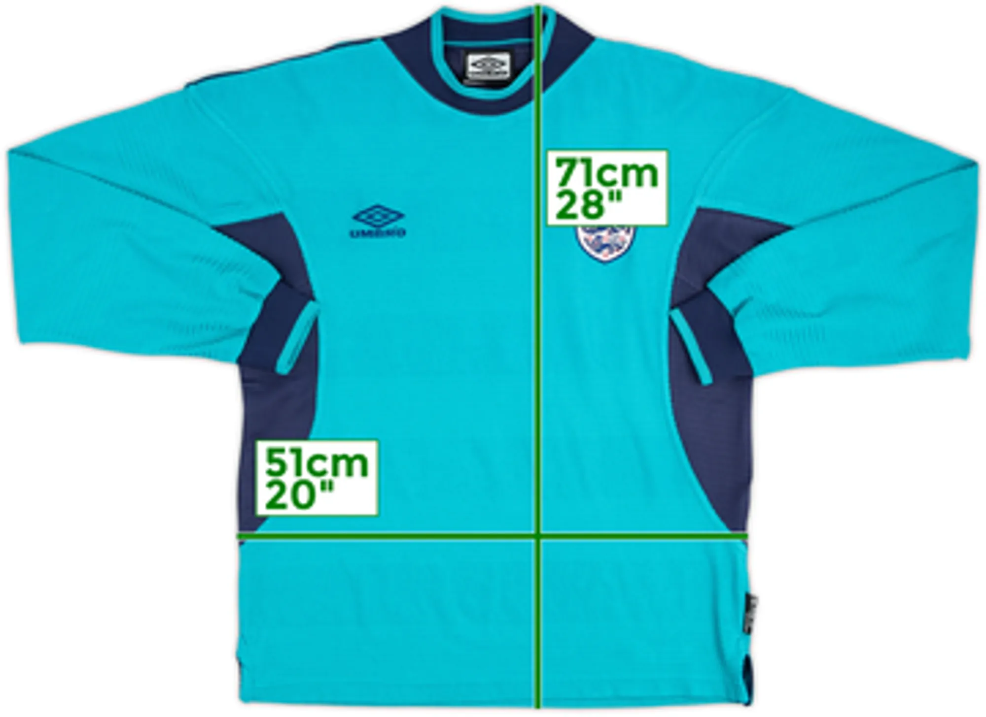 1999-01 England GK Shirt - 9/10 - (Y)