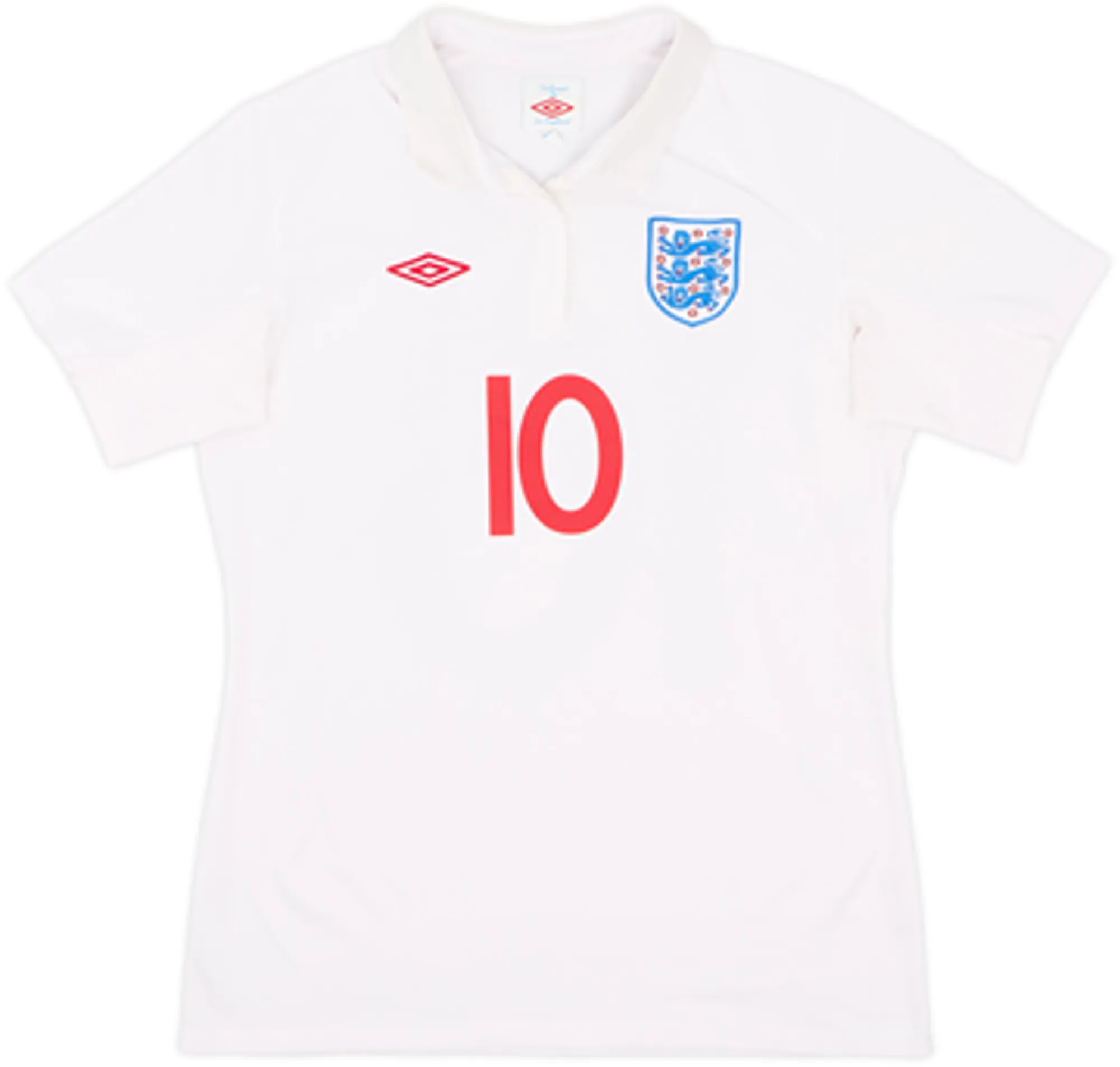 2009-10 England Home Shirt Rooney #10 - 9/10 - (Women's S)