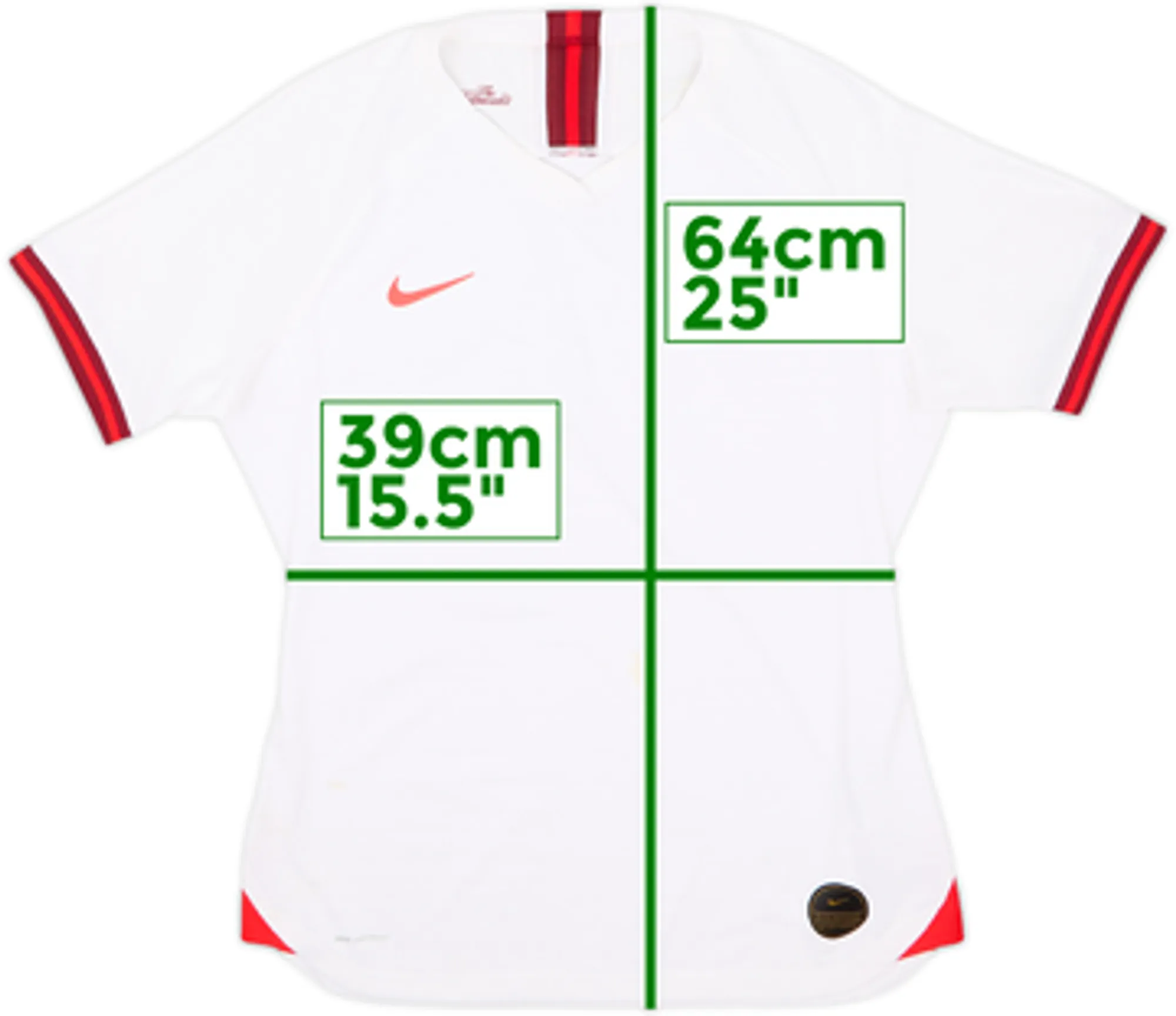2019 England Lionesses Authentic Home Shirt - 6/10 - (Women's M)