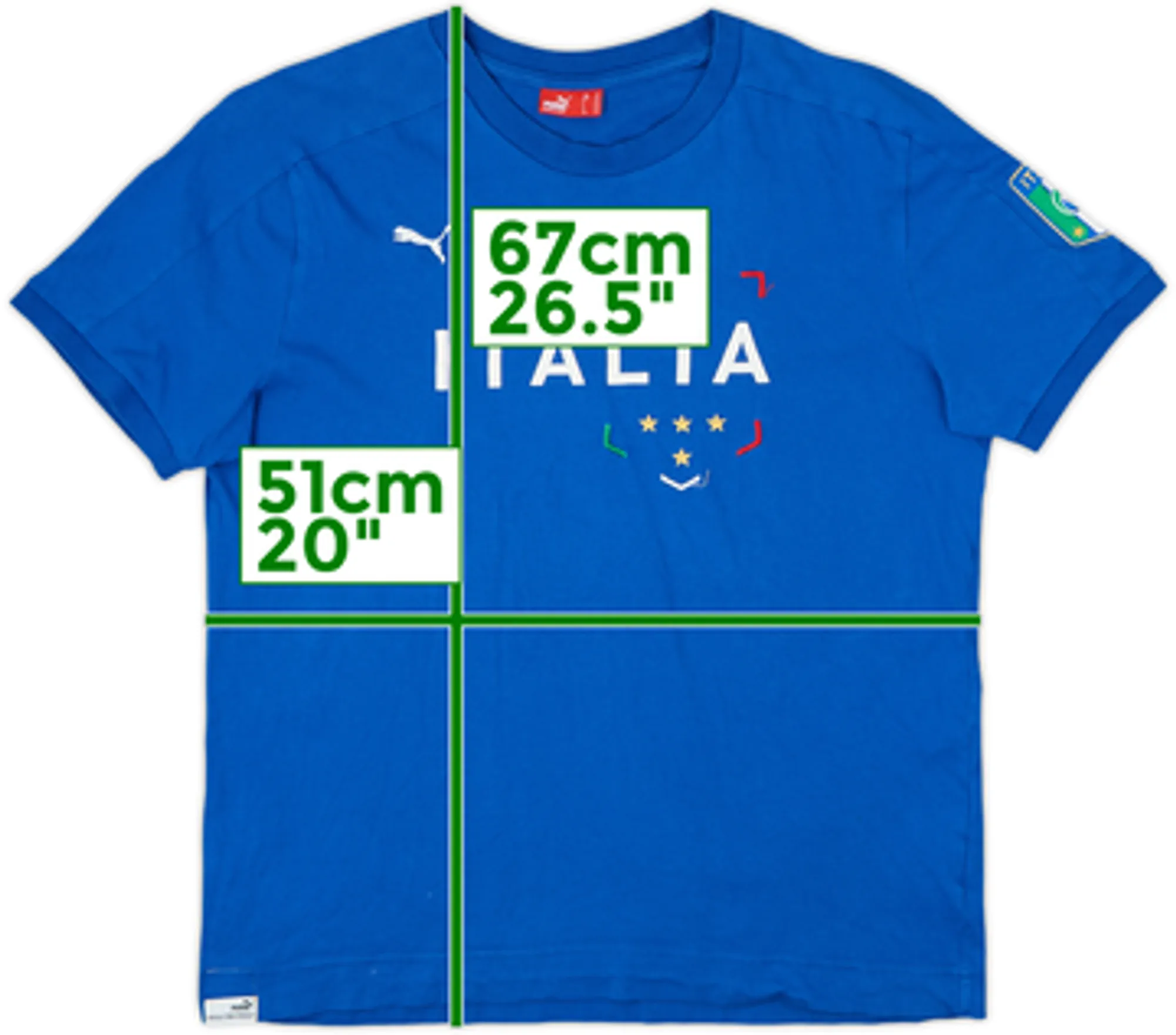 2008-09 Italy Puma Cotton Tee - 9/10 - (M)
