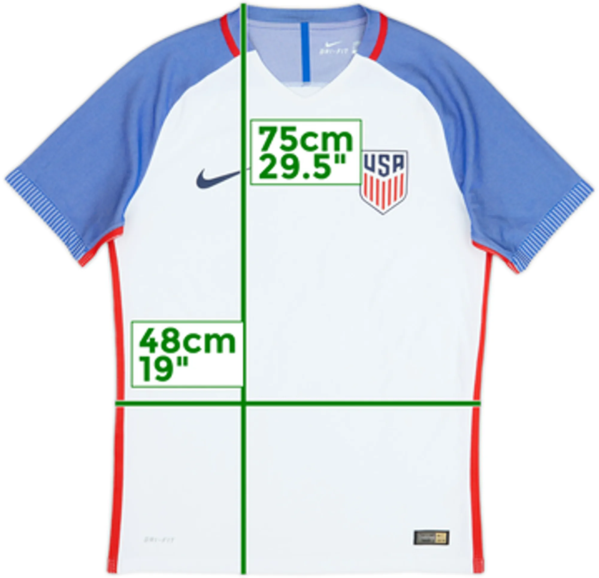 2016-17 USA Authentic Home Shirt - 10/10 - (M)
