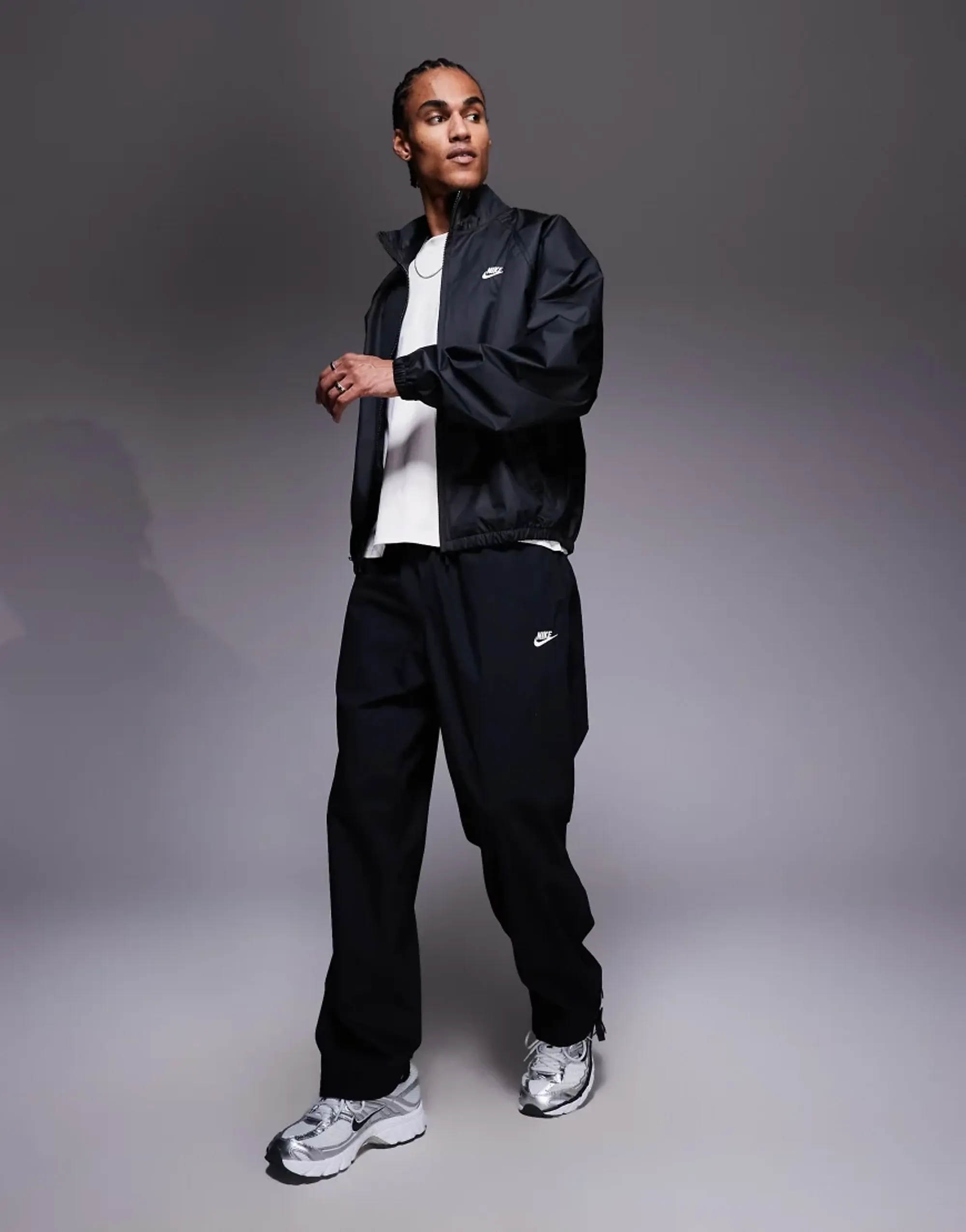 Nike Club Barcelona Trousers With Adjustable Cuff In Black