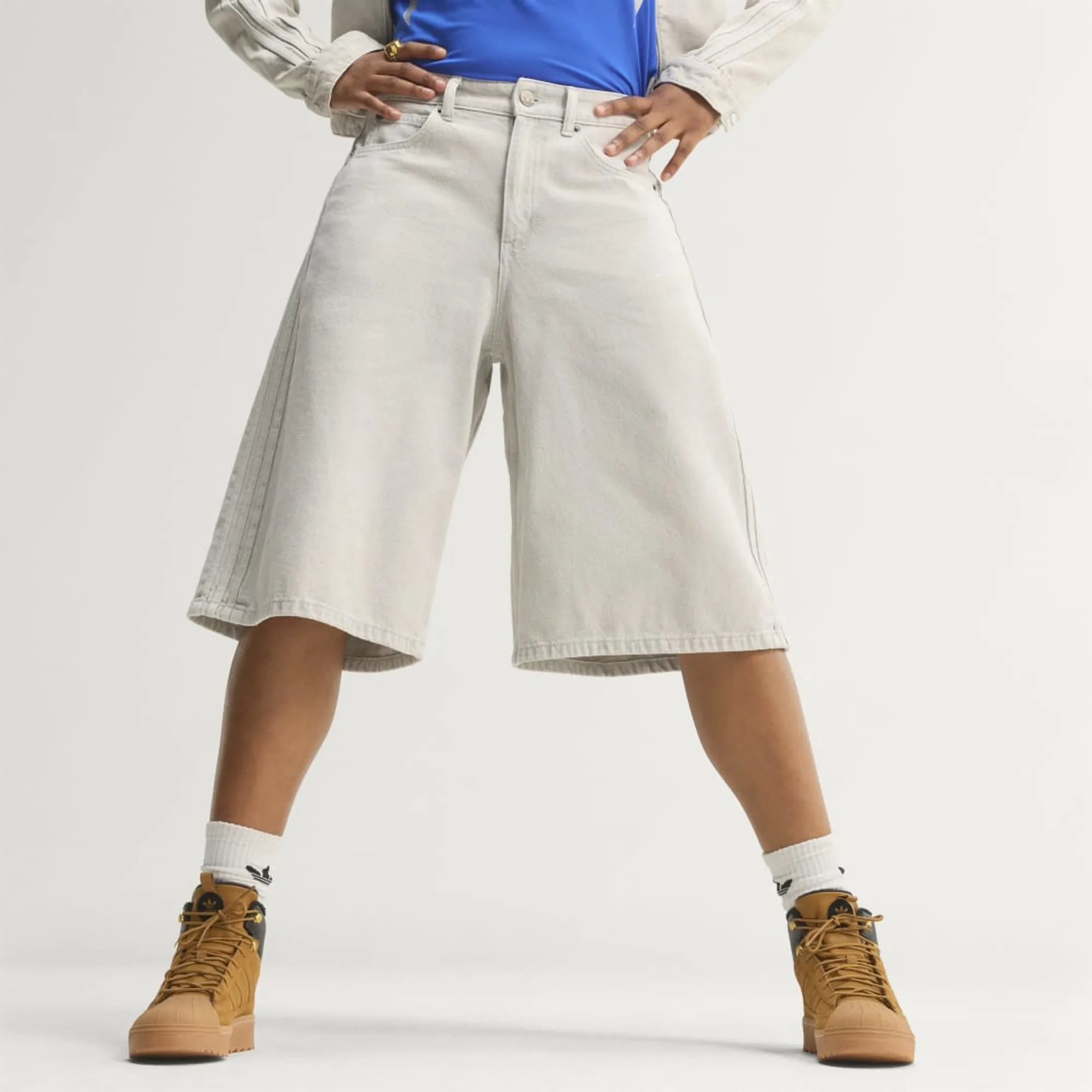 adidas MID RISE DENIM JORTS