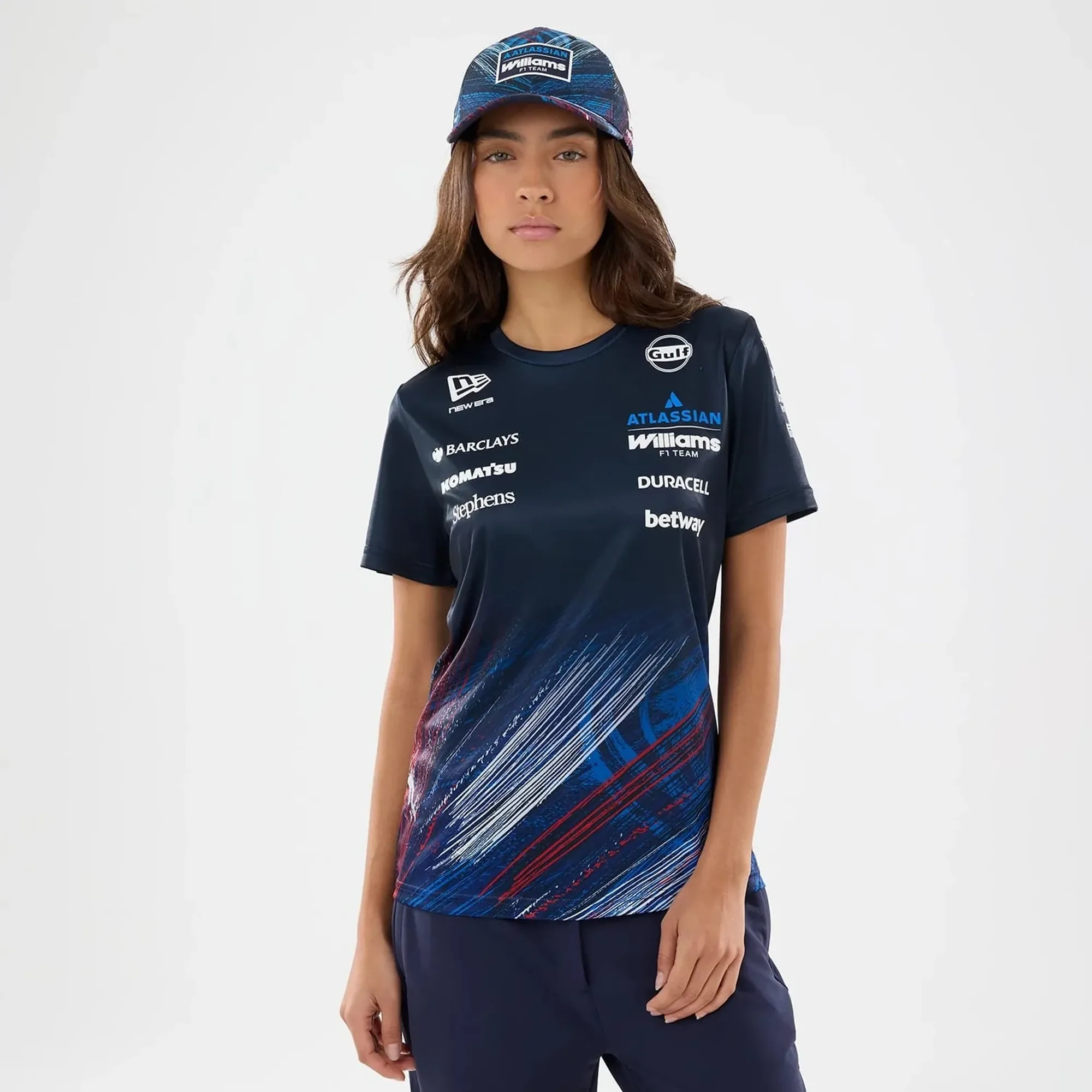 Womens Williams GB Race Special Tech Navy T-Shirt New Era Cap adult female