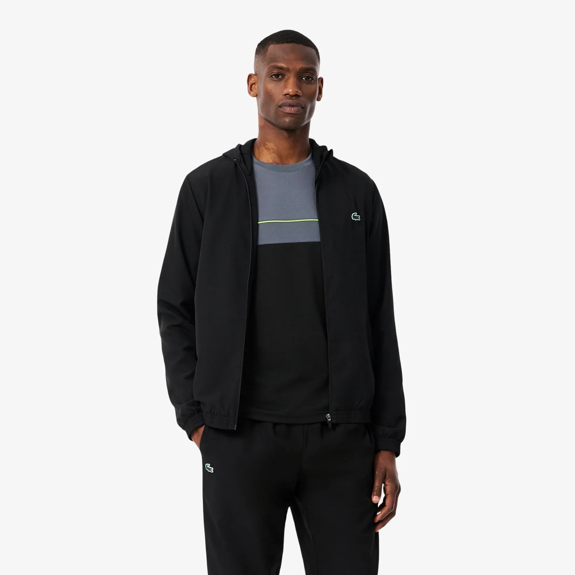Lacoste Water-Repellent Sport Track Jacket - Noir