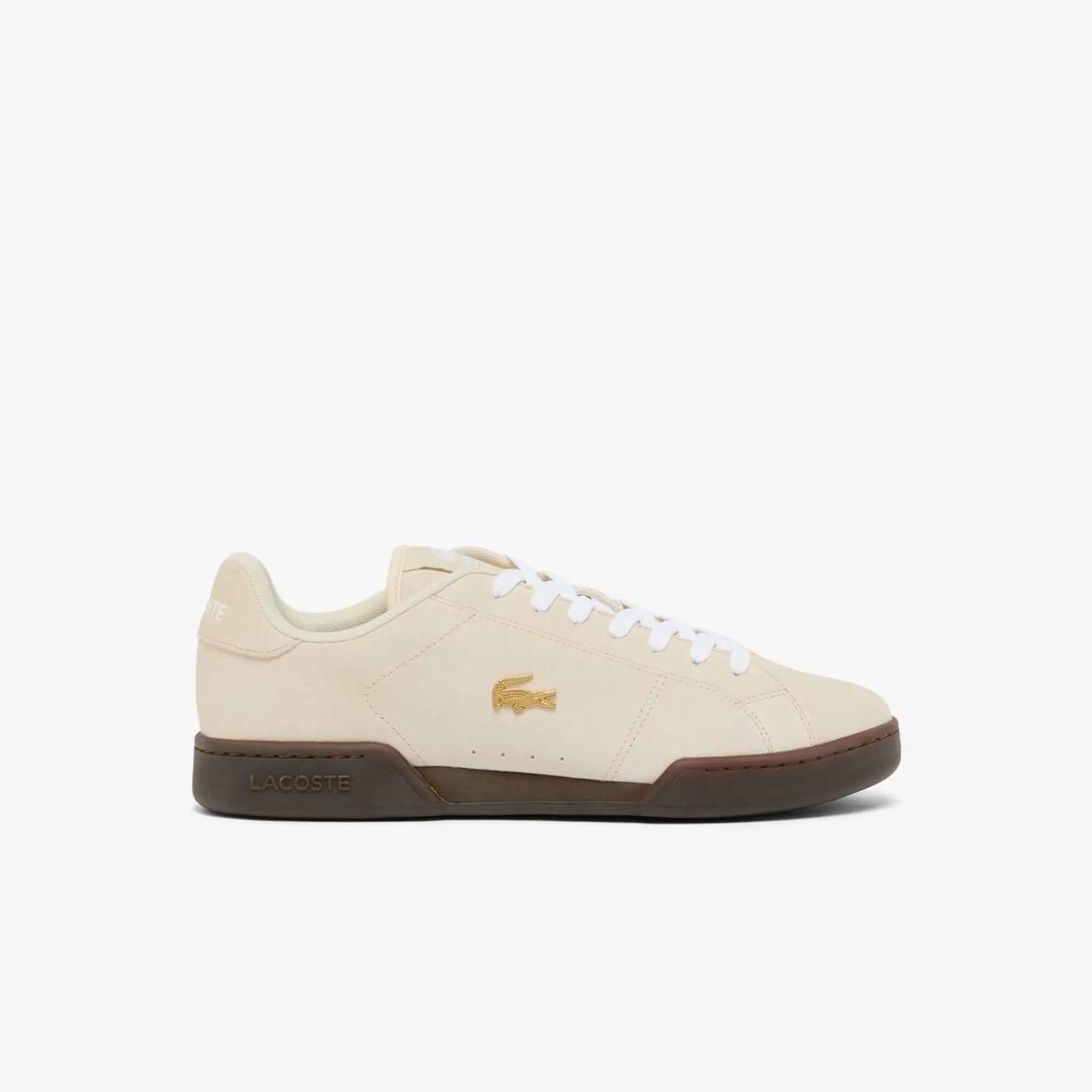 Lacoste Men’s Carnaby Cup Suede Sneakers - Tan / Dark Gum
