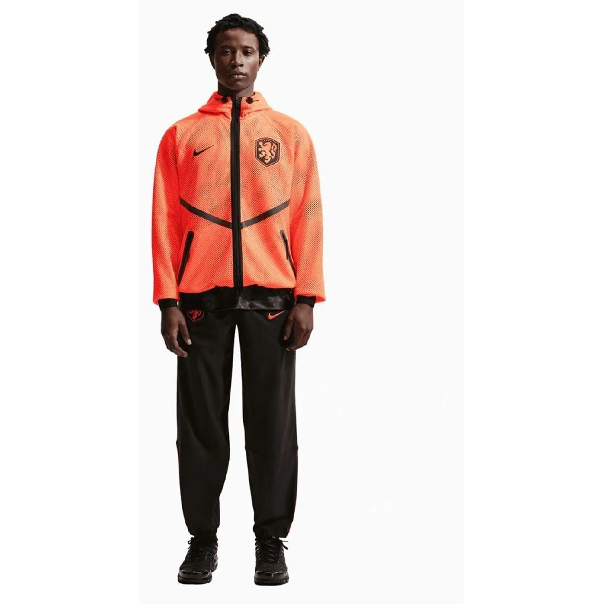 Holland Training Jacket Dri-Fit Kmc Anthem World Cup 2026 - Hyper Crimson/Black - ['Orange']