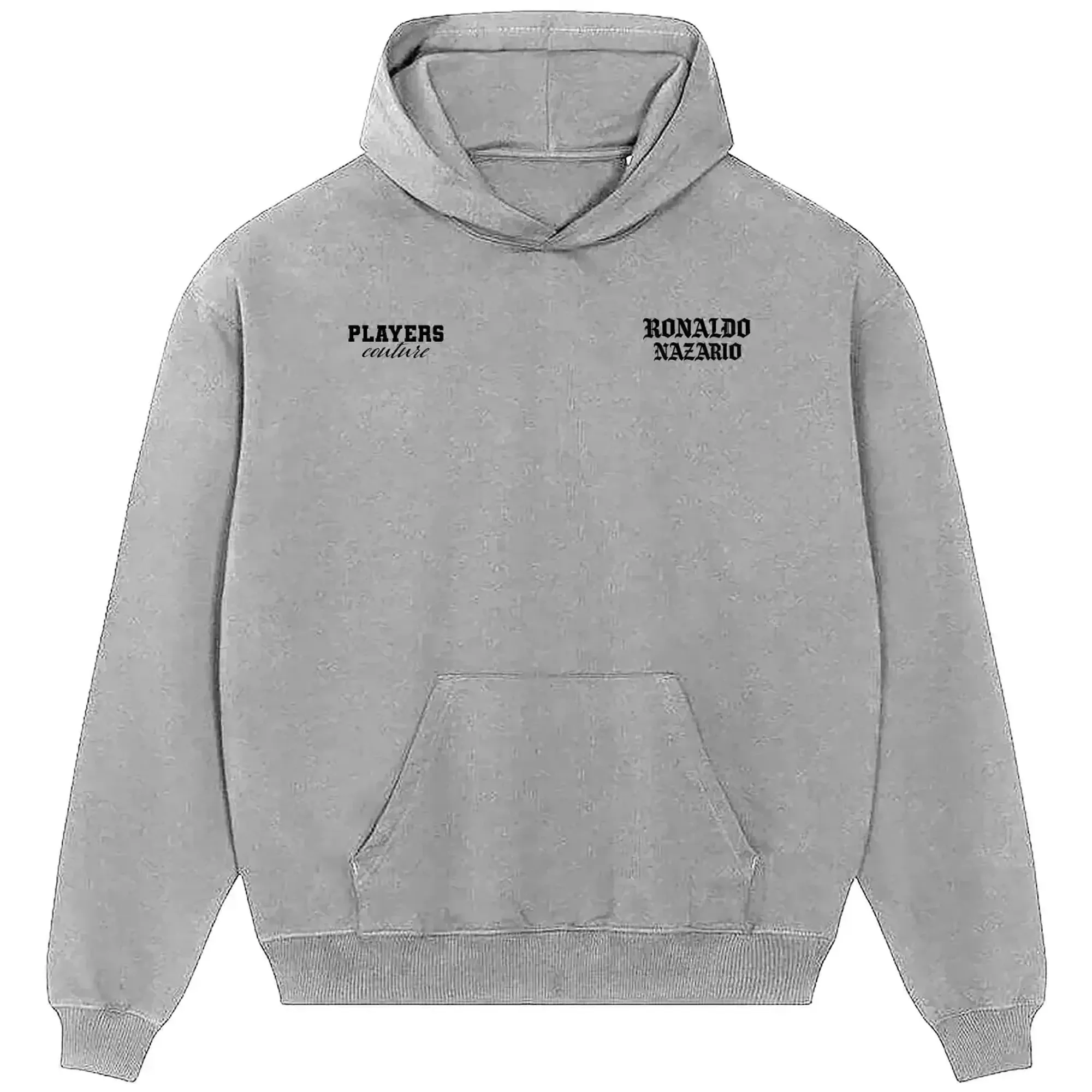 Ronaldo Nazario Logo Men's Hoodie - Gray