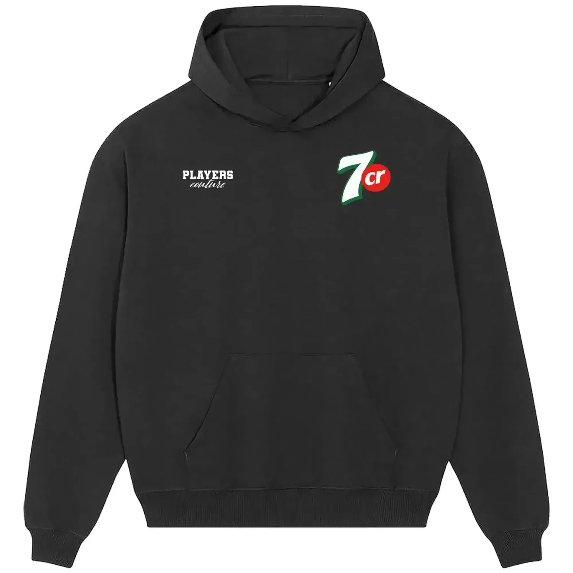 Ronaldo 7 CR Logo Men's Hoodie - Black
