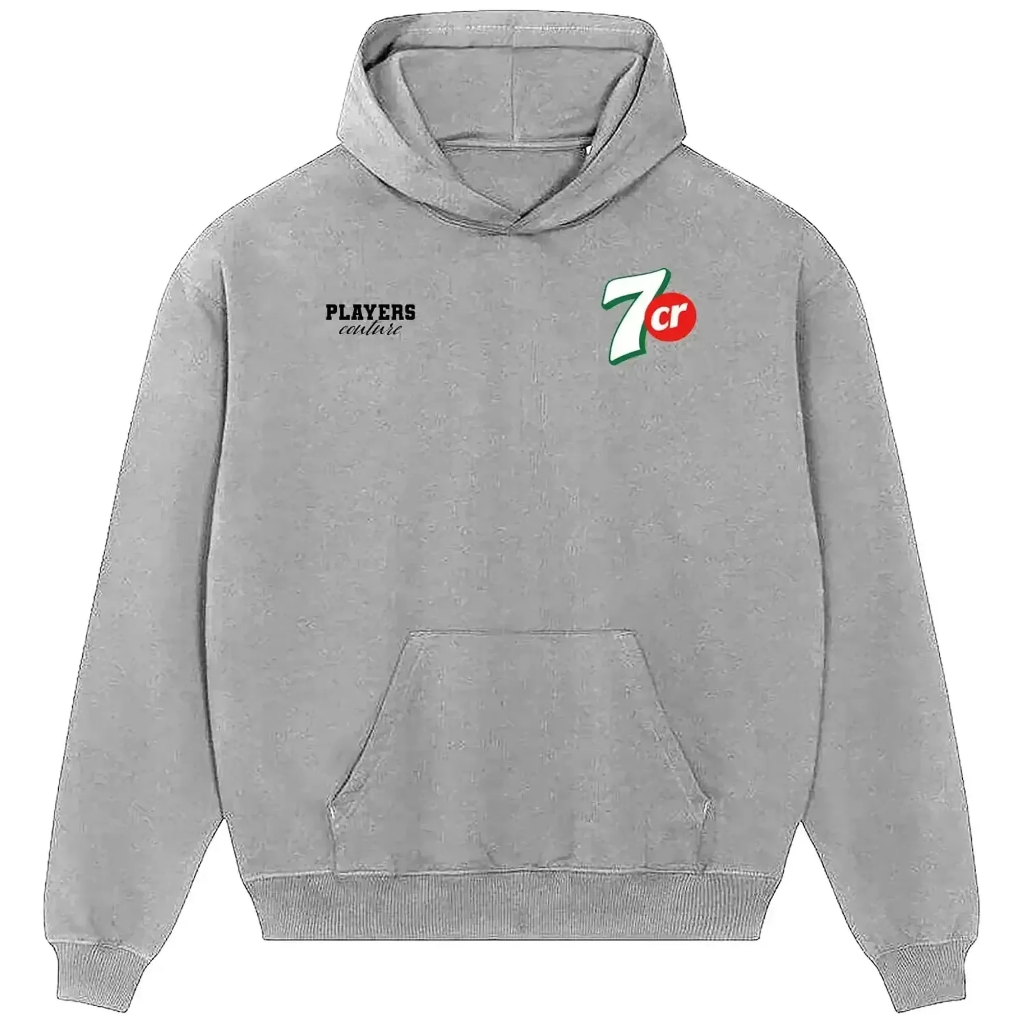 Ronaldo 7 CR Logo Men's Hoodie - Gray