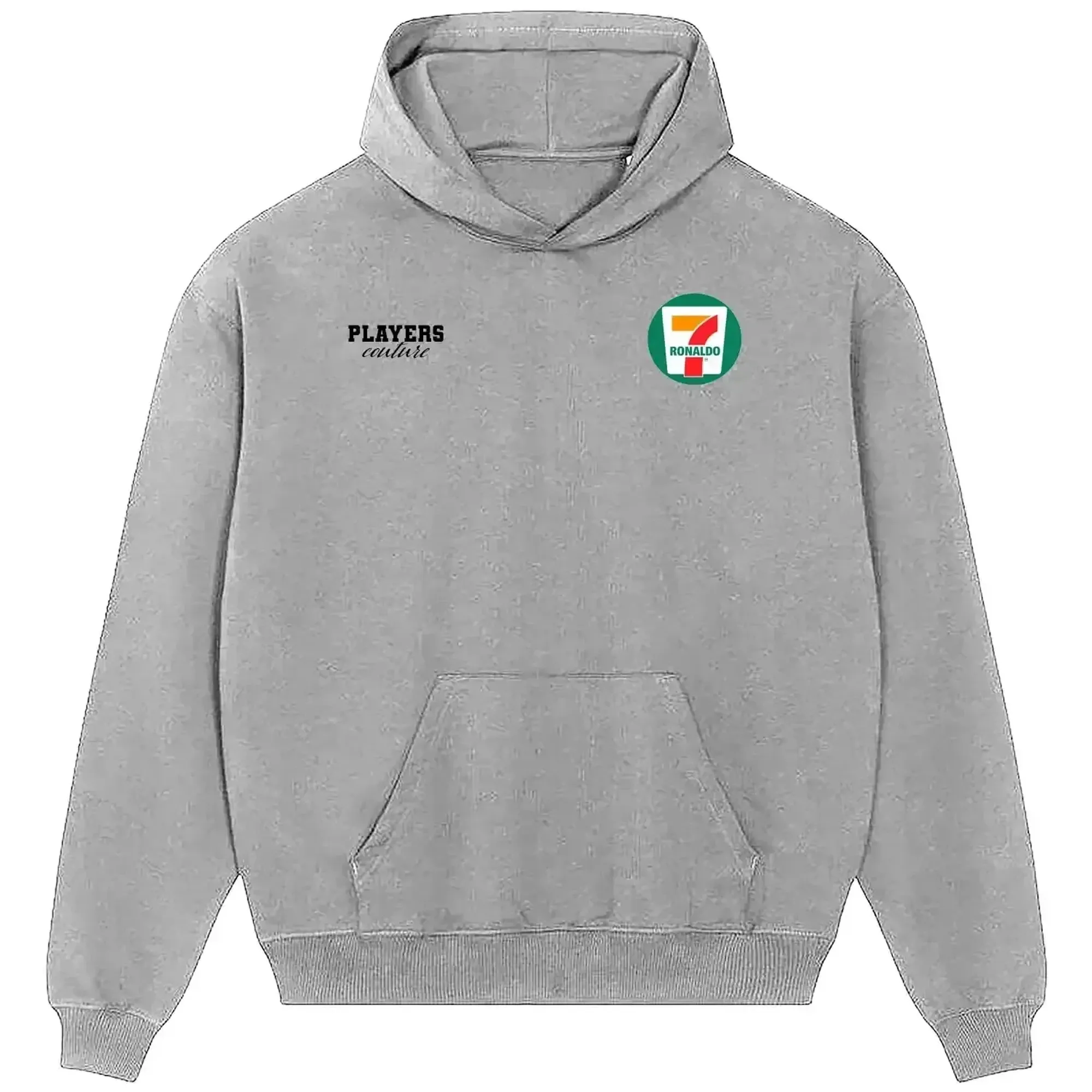 Ronaldo 7 Logo Men's Hoodie - Gray