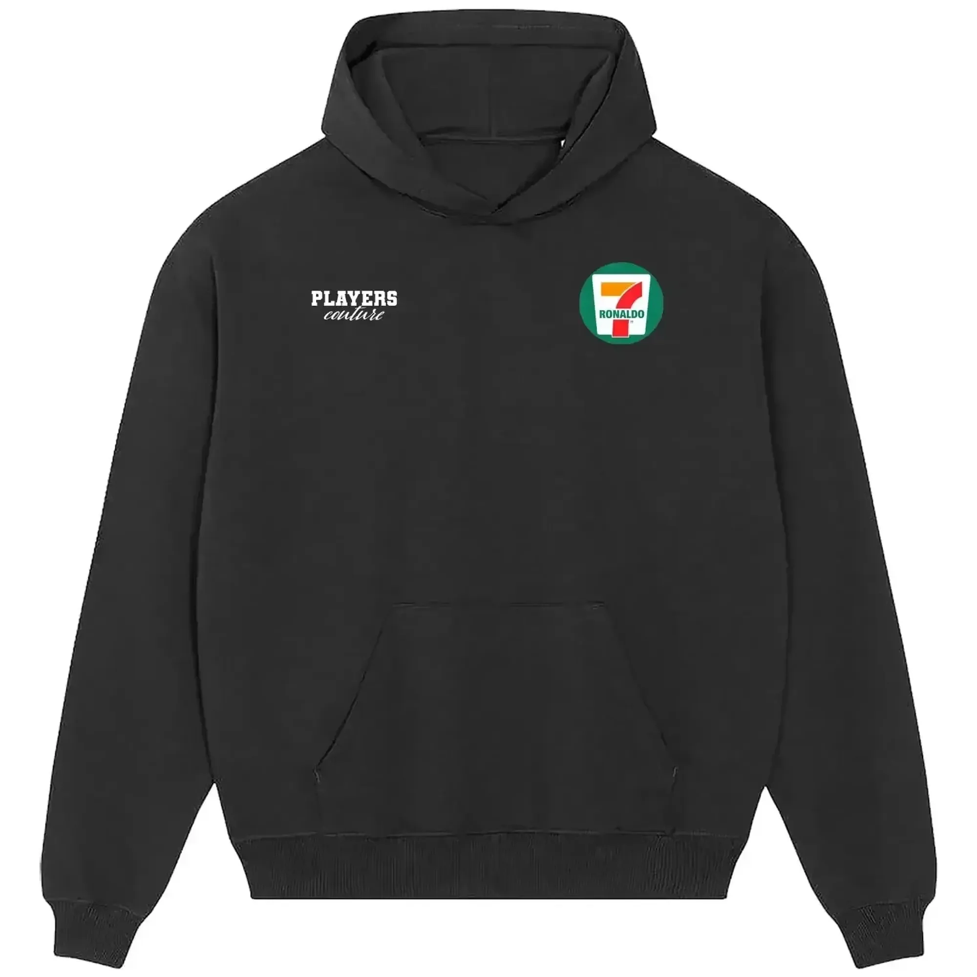 Ronaldo 7 Logo Men's Hoodie - Black