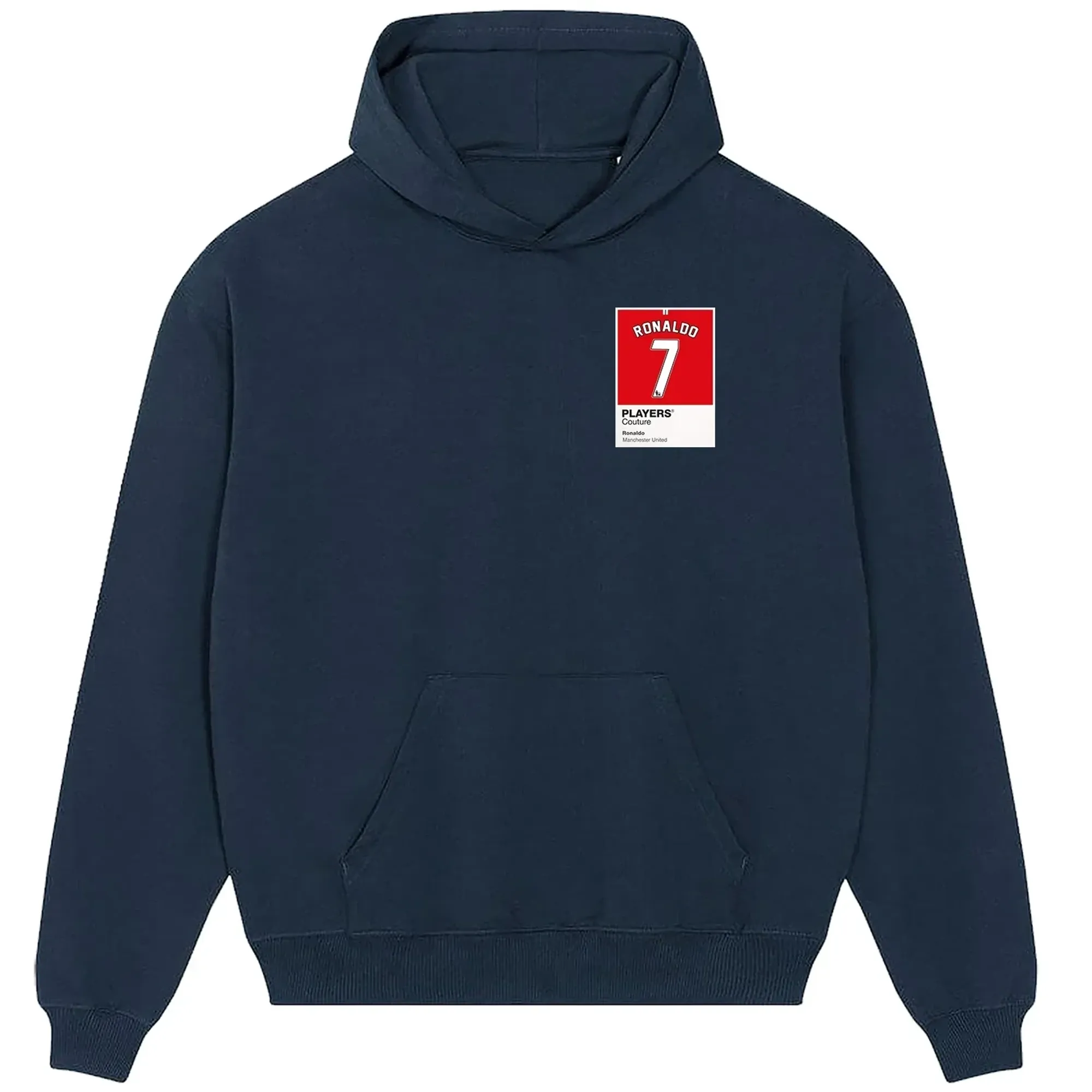 Ronaldo 7 Manchester United Football Shirt Frame Men's Hoodie - Navy