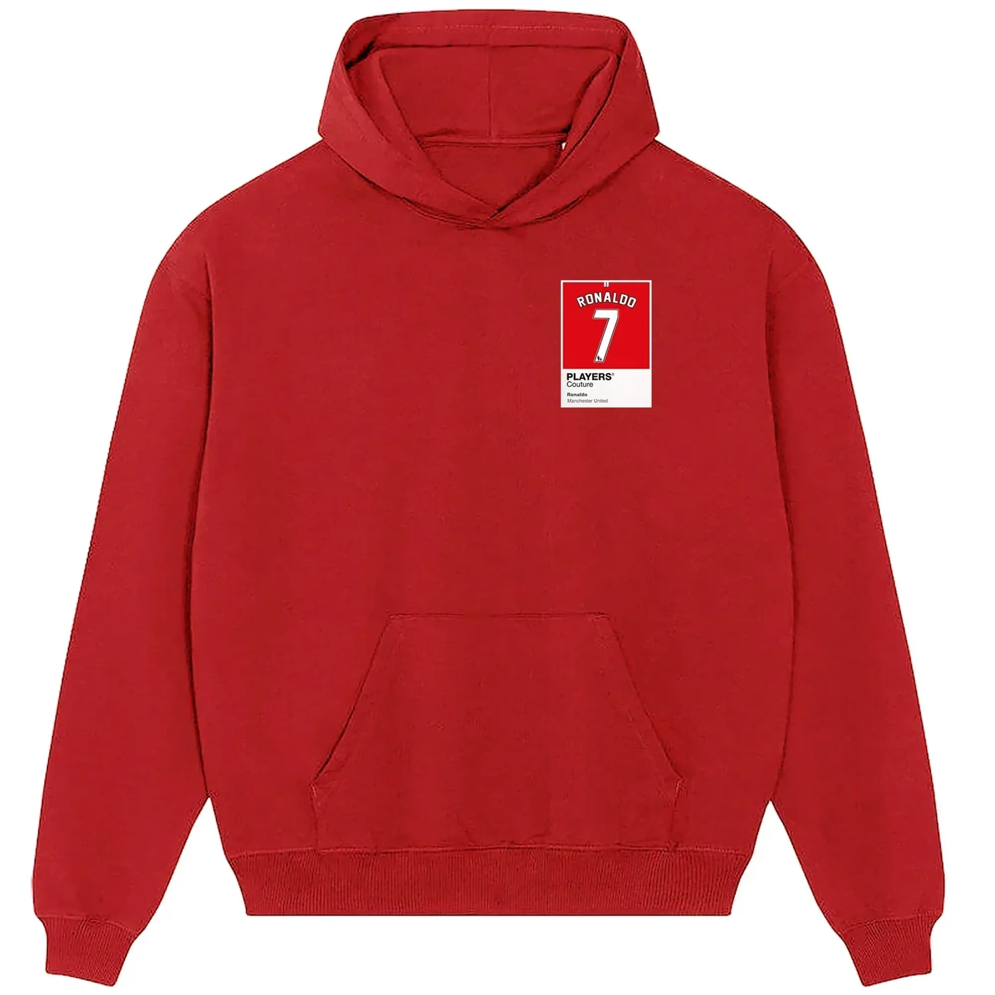 Ronaldo 7 Manchester United Football Shirt Frame Men's Hoodie - Red