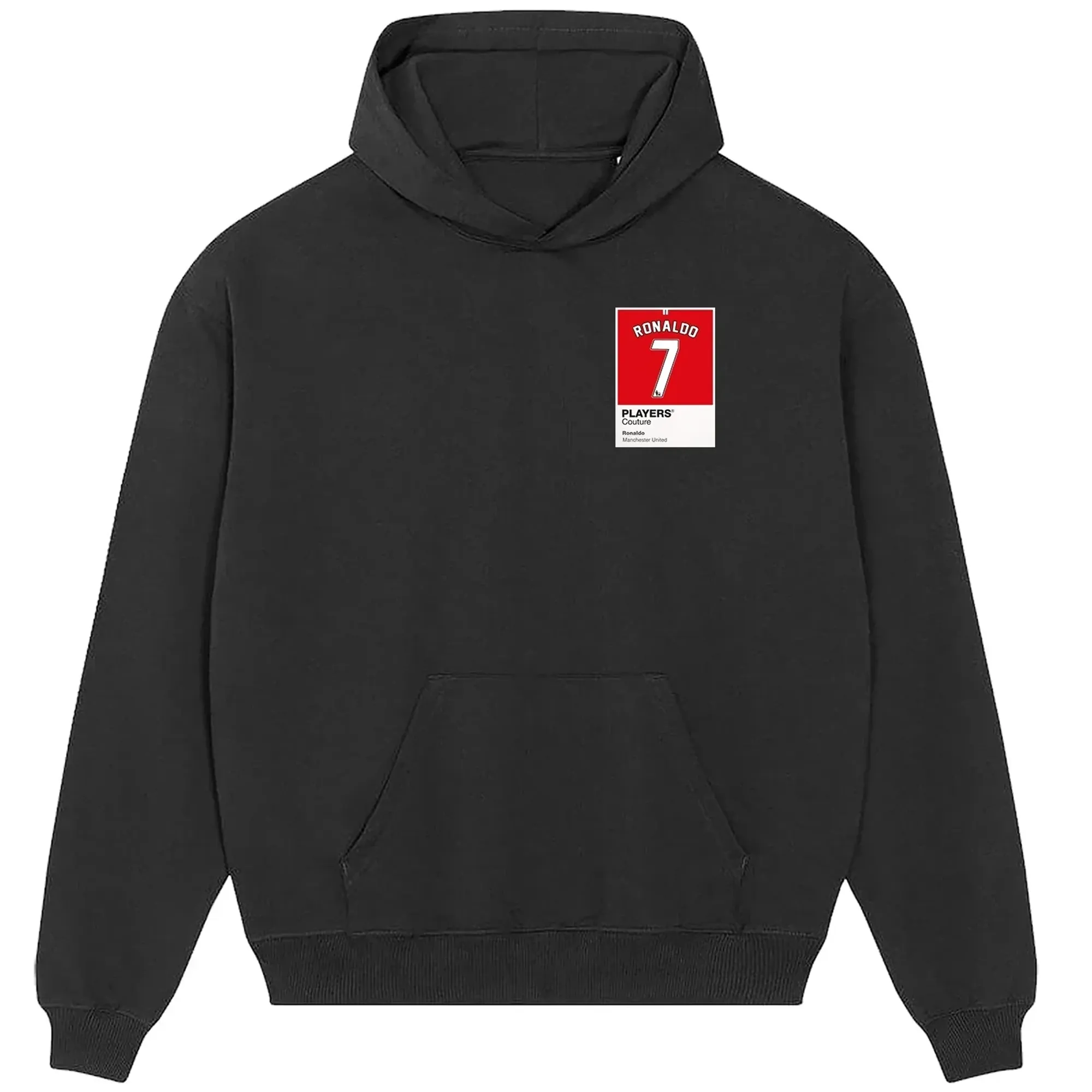 Ronaldo 7 Manchester United Football Shirt Frame Men's Hoodie - Black
