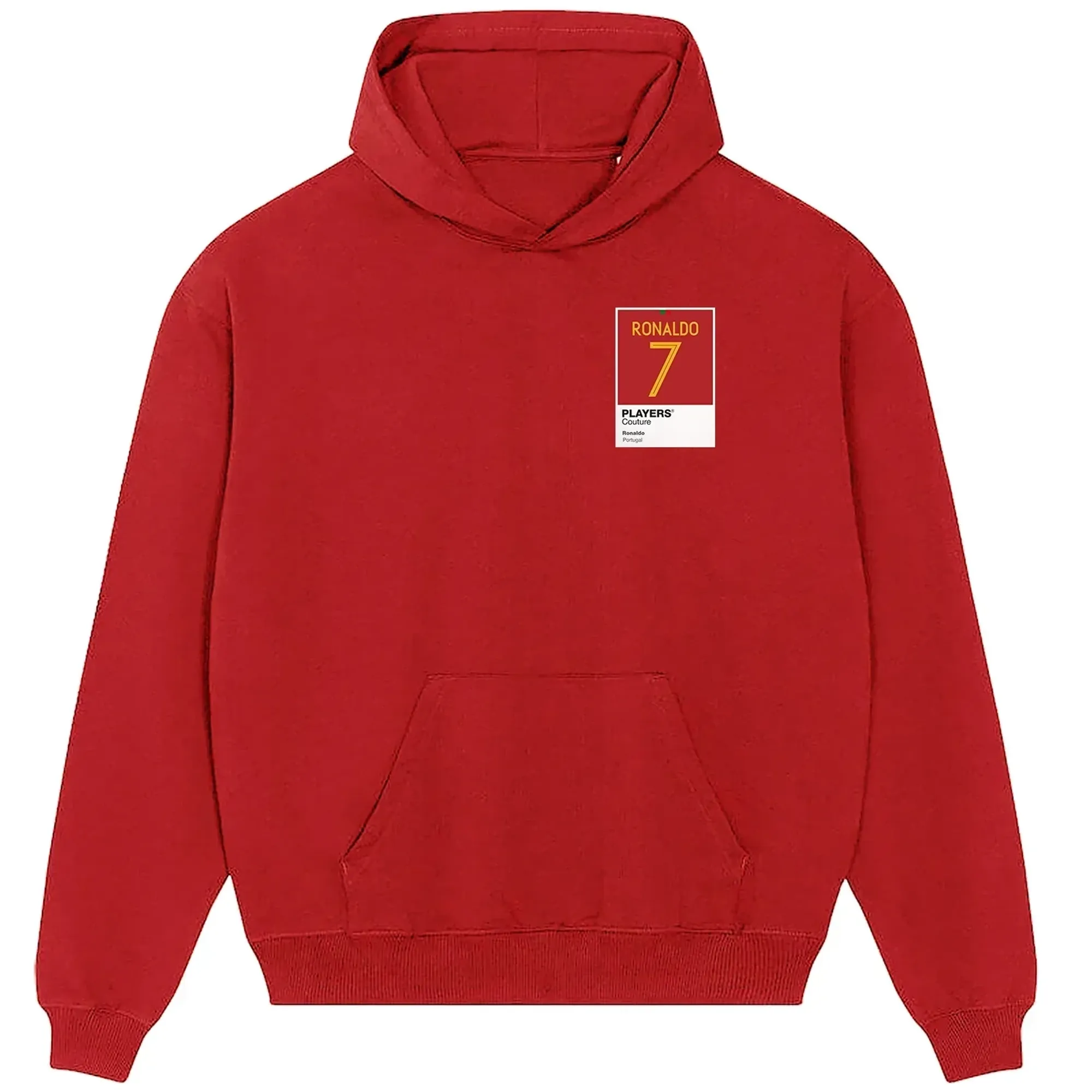 Ronaldo 7 Portugal Football Shirt Frame Men's Hoodie - Red