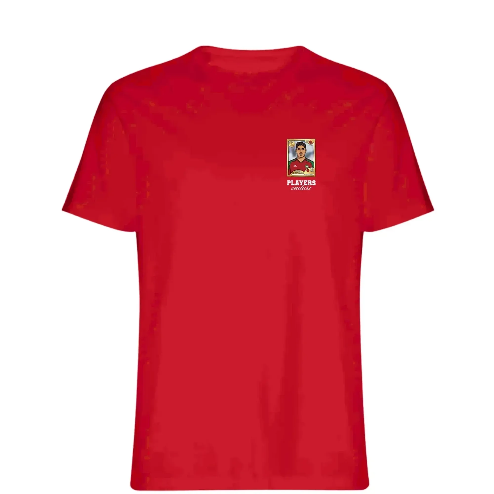 Achraf Hakimi World Cup Sticker Men's T-Shirt - Red