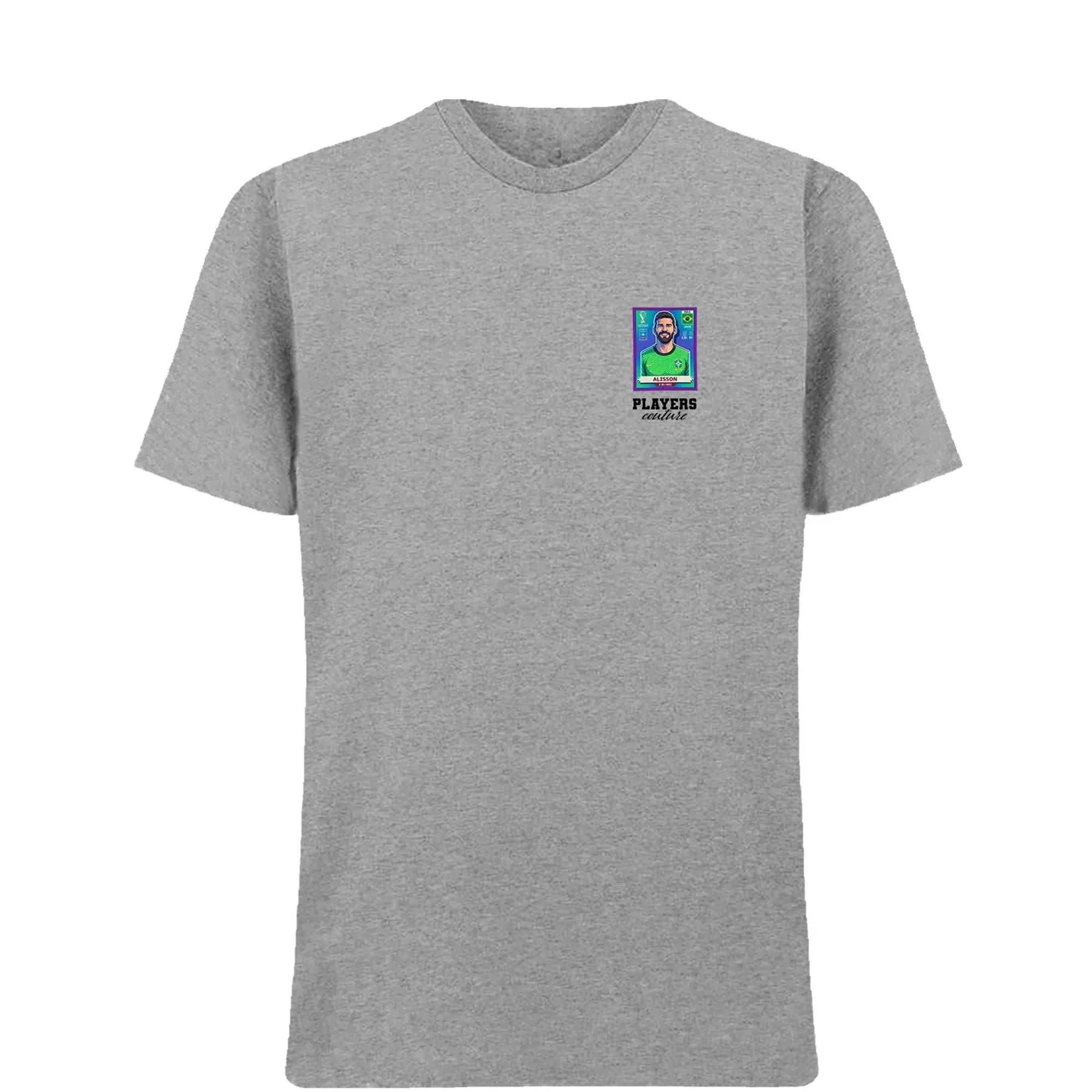 Alisson Becker World Cup Sticker Men's T-Shirt - Gray