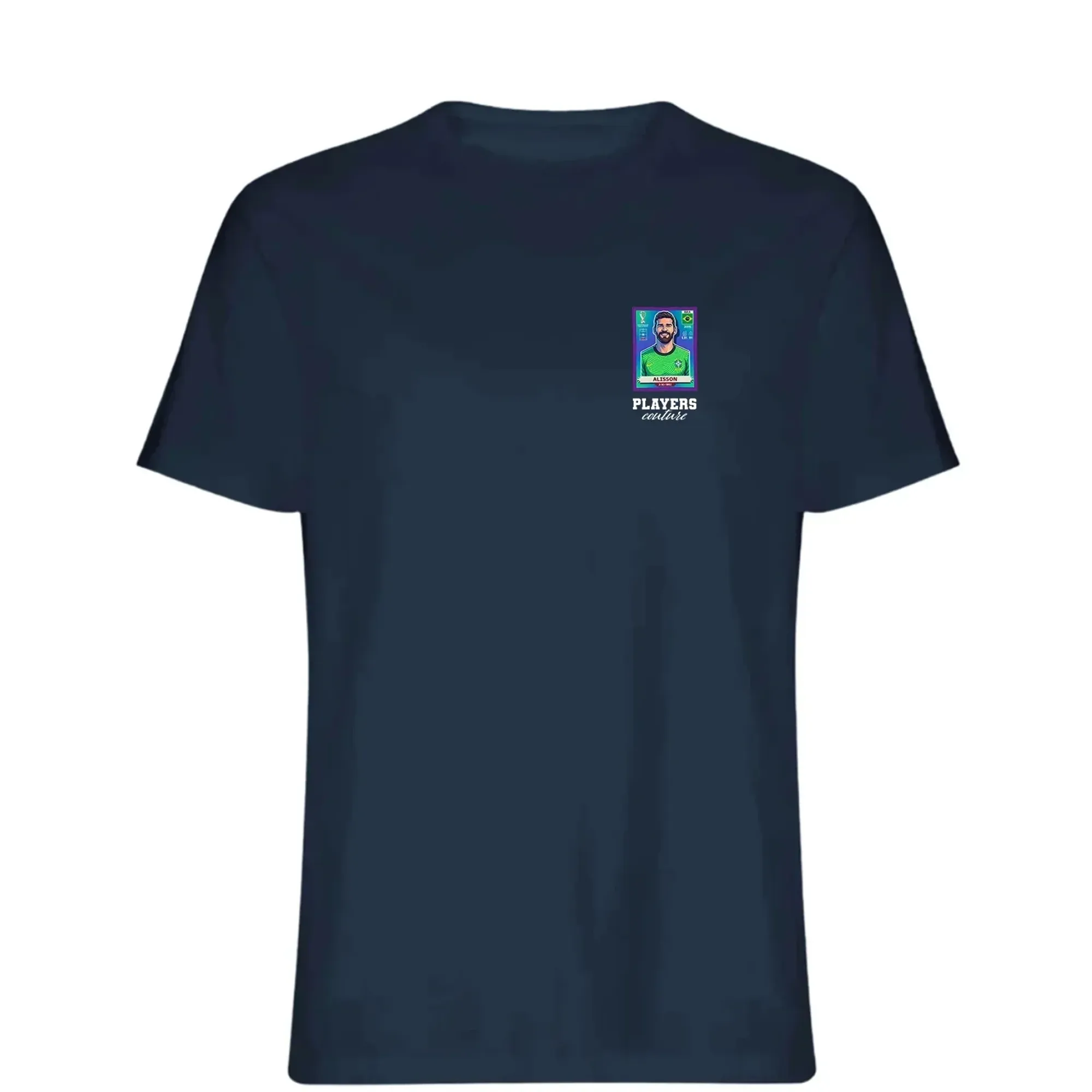 Alisson Becker World Cup Sticker Men's T-Shirt - Navy