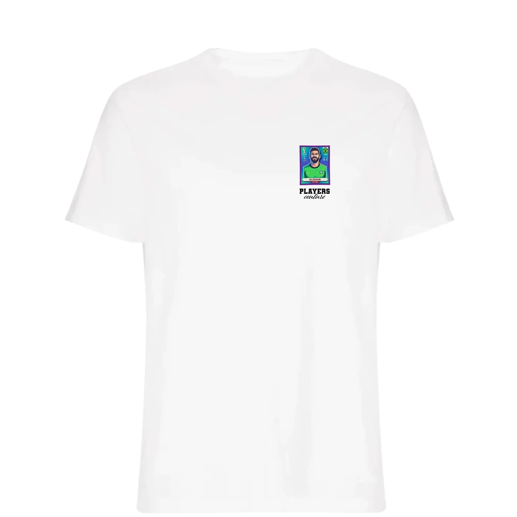 Alisson Becker World Cup Sticker Men's T-Shirt - White
