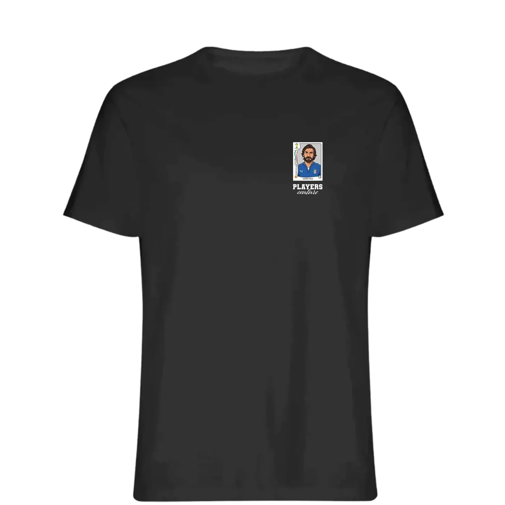 Andrea Pirlo World Cup Sticker Men's T-Shirt - Black