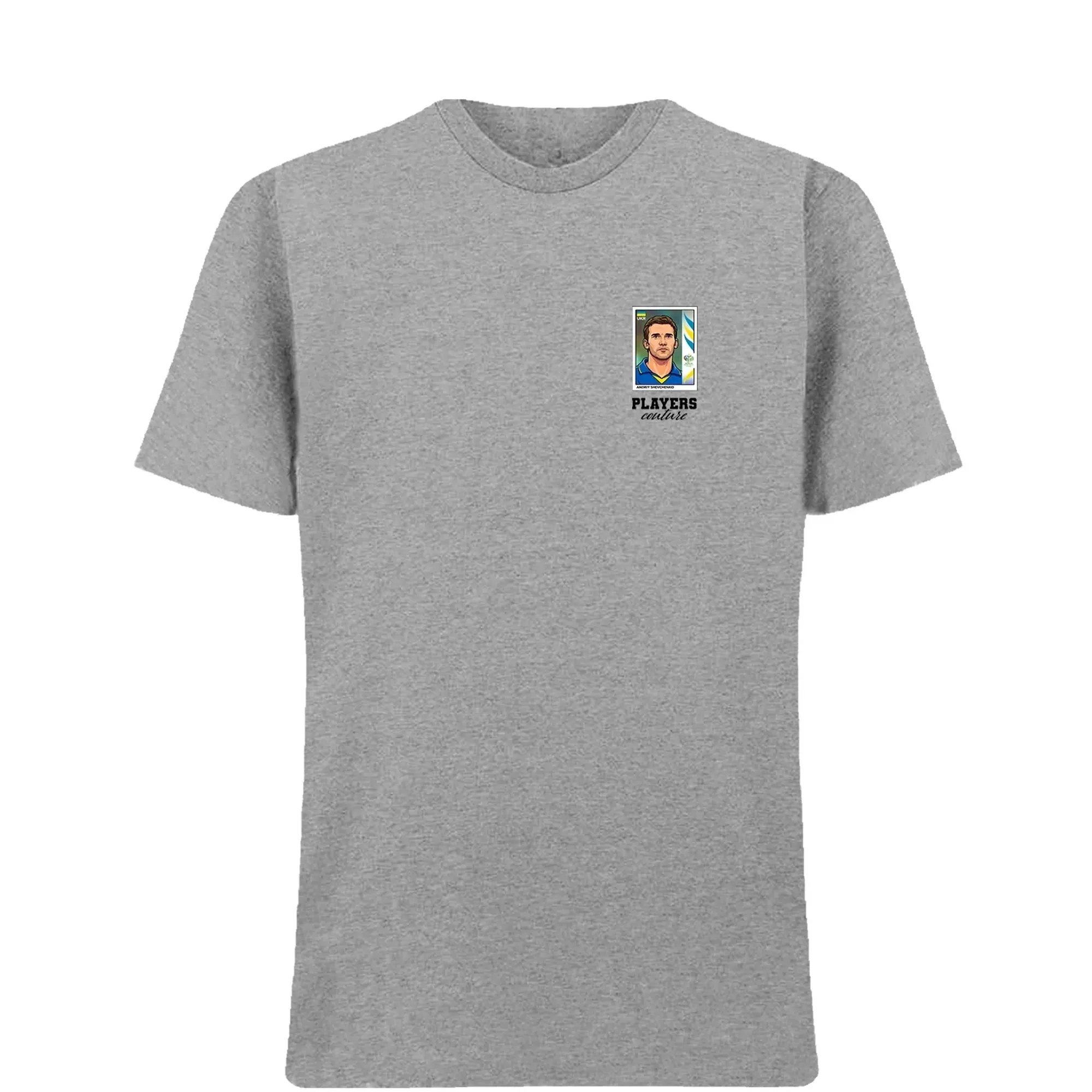 Andriy Shevchenko World Cup Sticker Men's T-Shirt - Gray