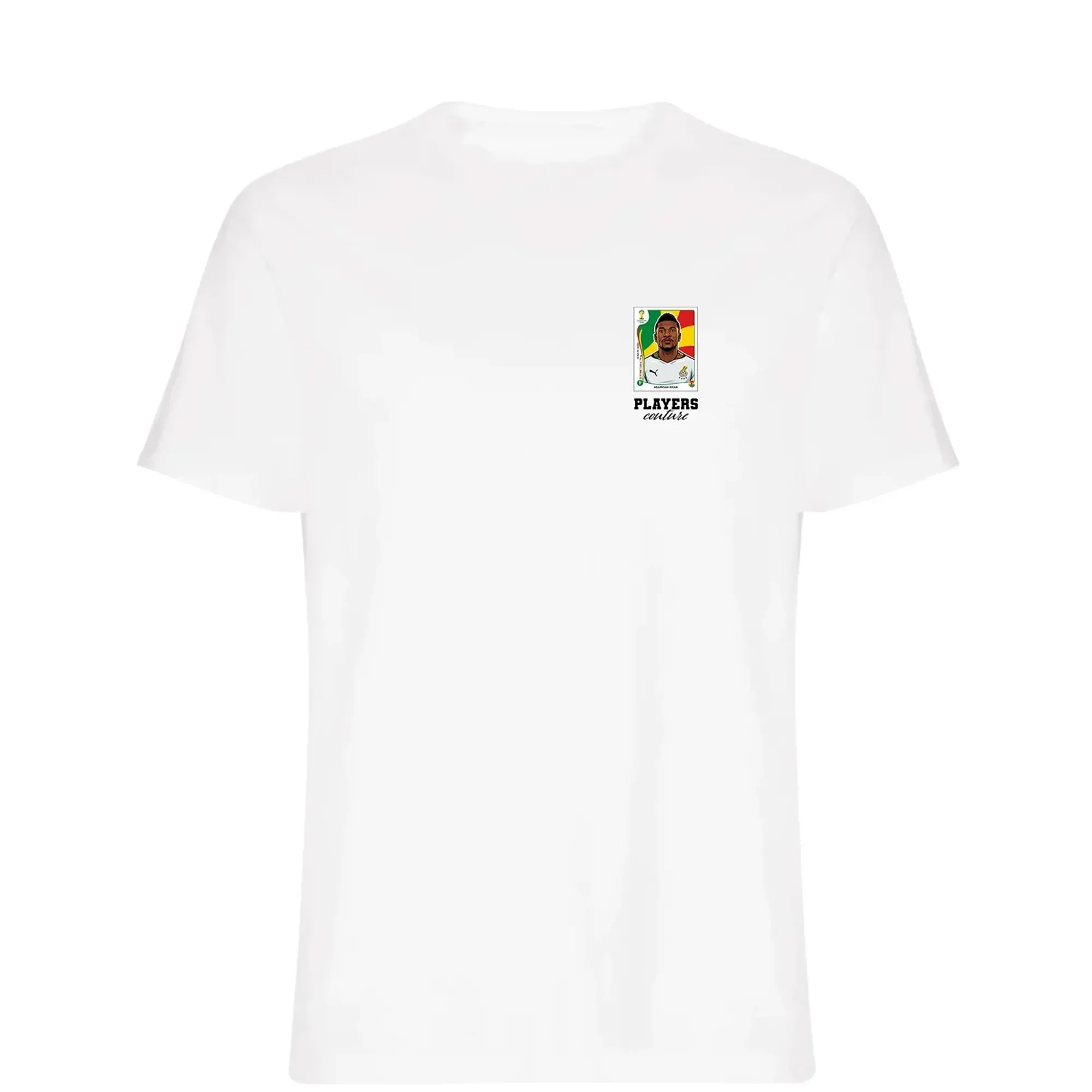 Asamoah Gyan World Cup Sticker Men's T-Shirt - White