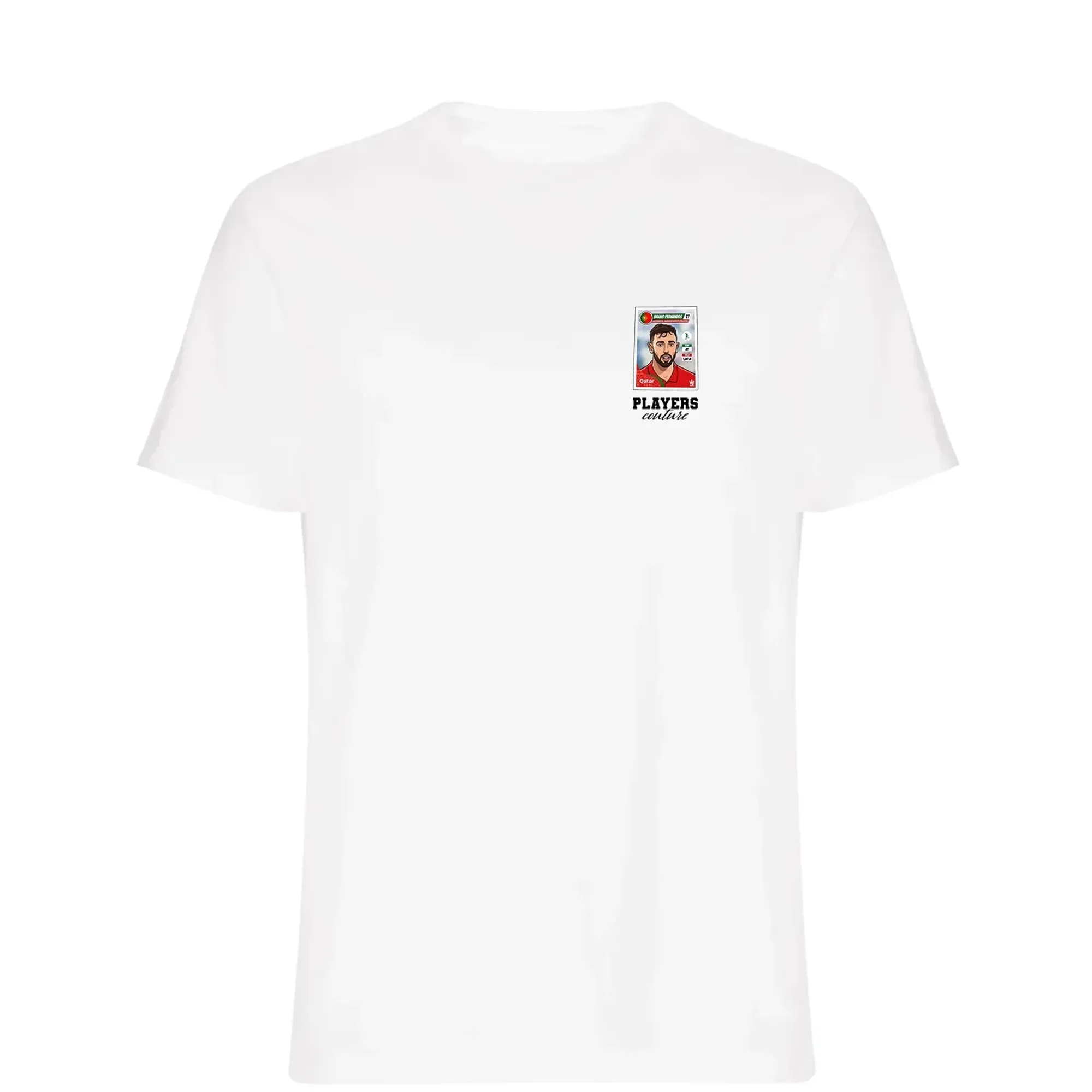 Bruno Fernandes World Cup Sticker Men's T-Shirt - White