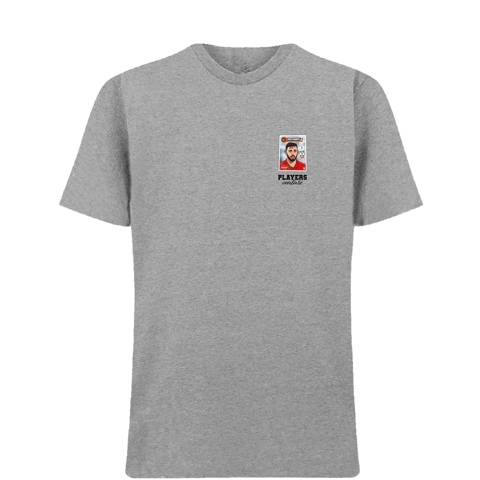 Bruno Fernandes World Cup Sticker Men's T-Shirt - Gray