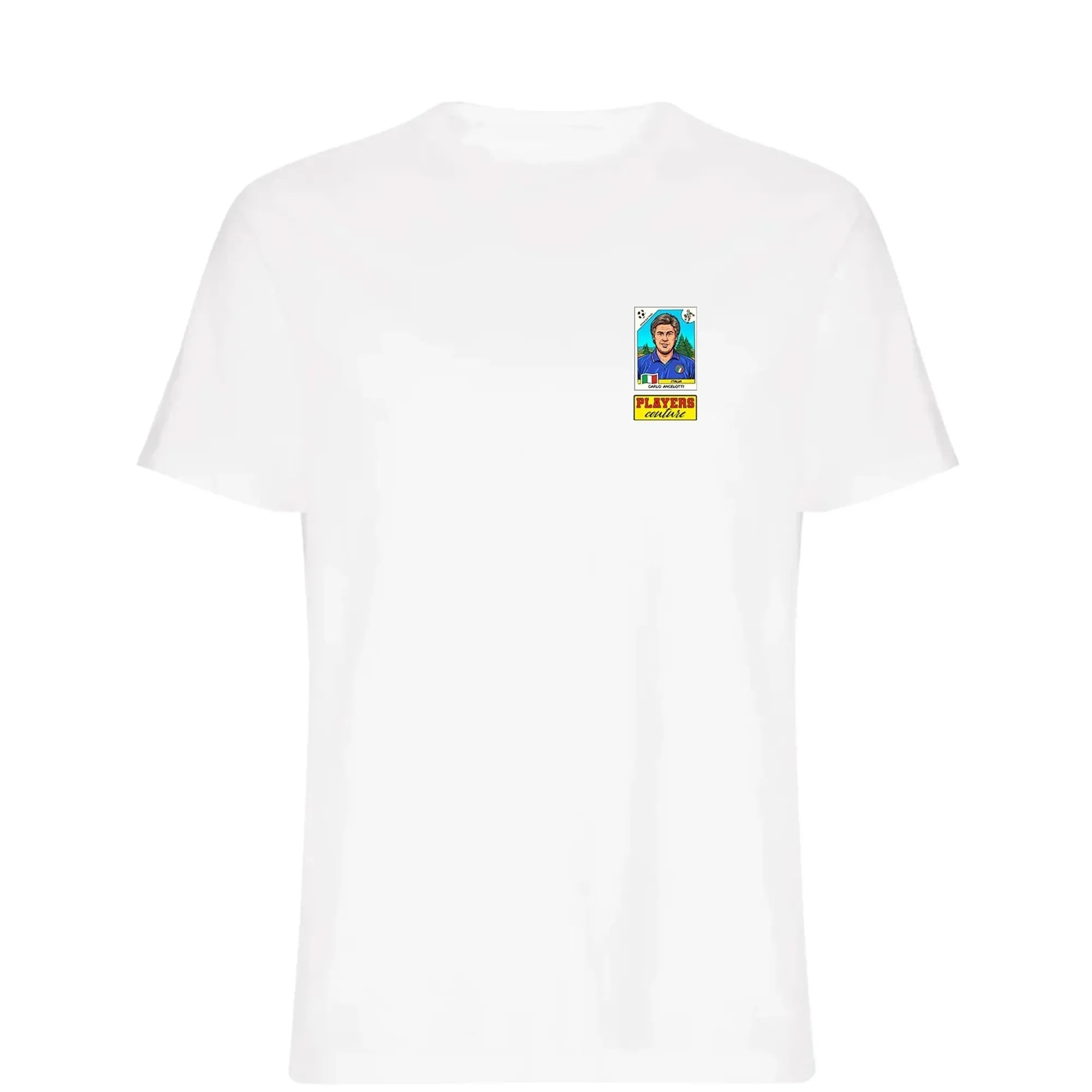 Carlo Ancelotti World Cup Sticker Men's T-Shirt - White