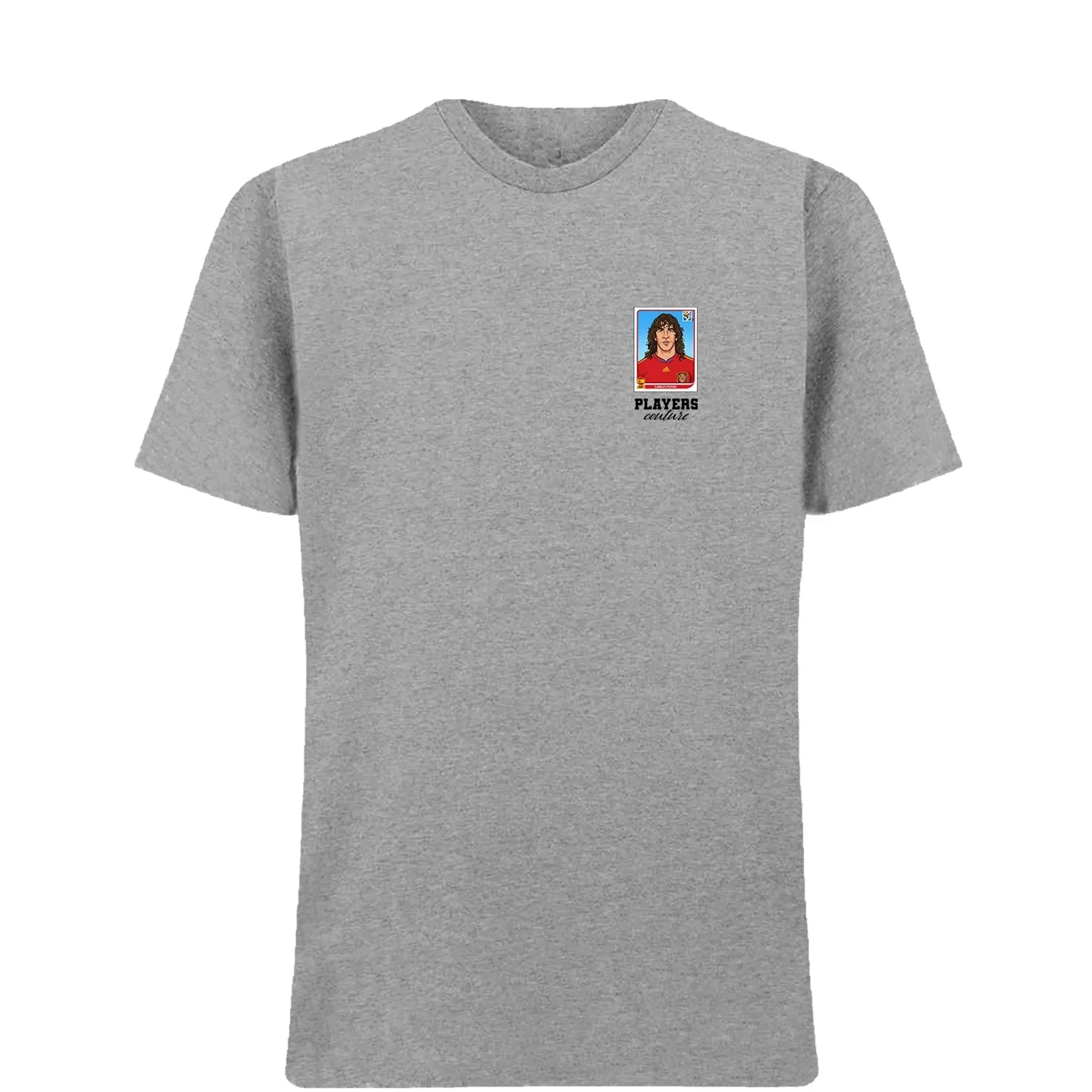 Carles Puyol World Cup Sticker Men's T-Shirt - Gray