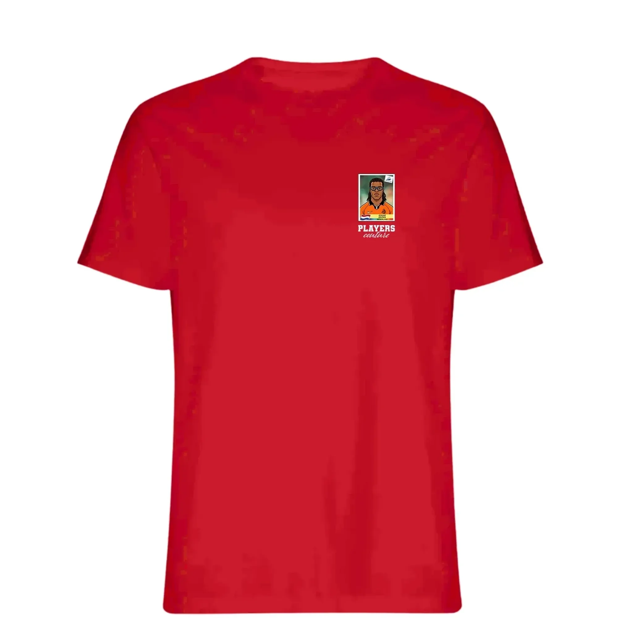 Edgar Davids World Cup Sticker Men's T-Shirt - Red